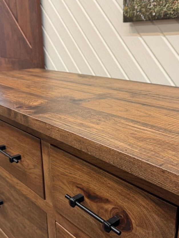 Rustic Hickory - Barn Floor Top 64" Dresser