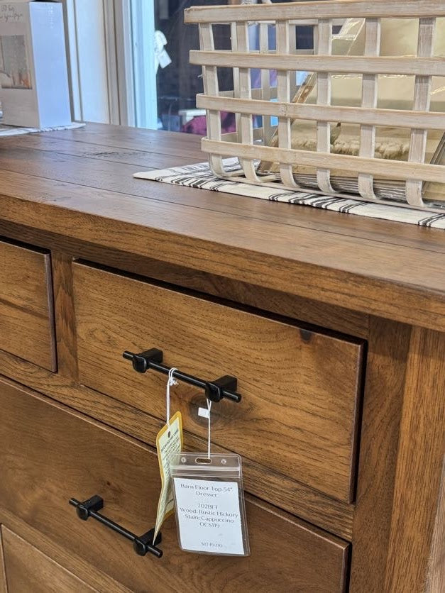 Rustic Hickory - Barn Floor Top 54" Dresser