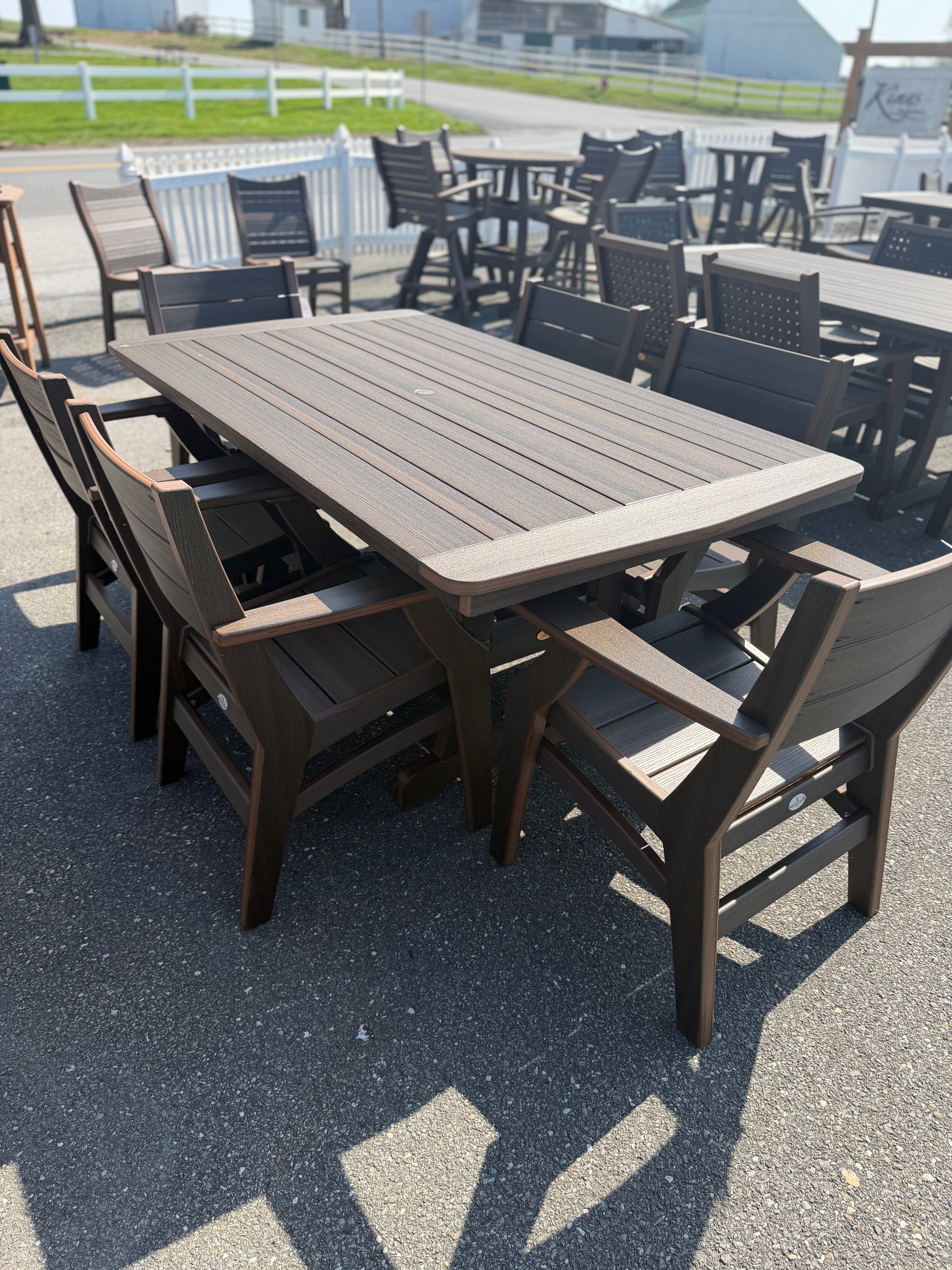 Bayshore Dining Table 40 X 72 in Brazilian Walnut