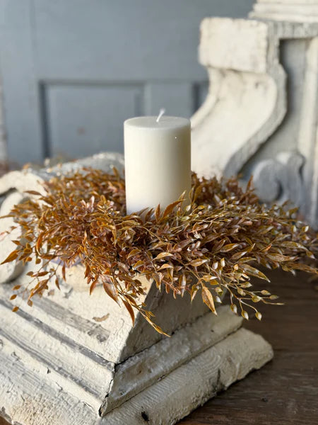 Ambermist Sage Candle Ring | 14"