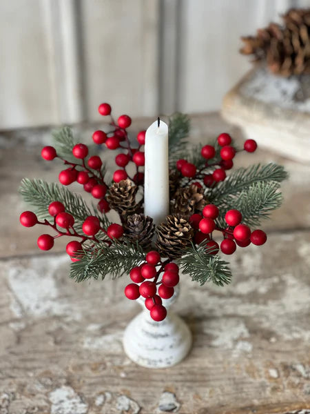 Tundra Berry Candle Ring | 8" | 2" inner
