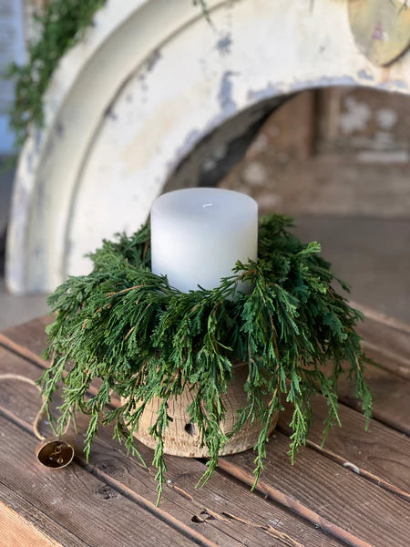 Emerald Falls Candle Ring | 12"| 4” inner