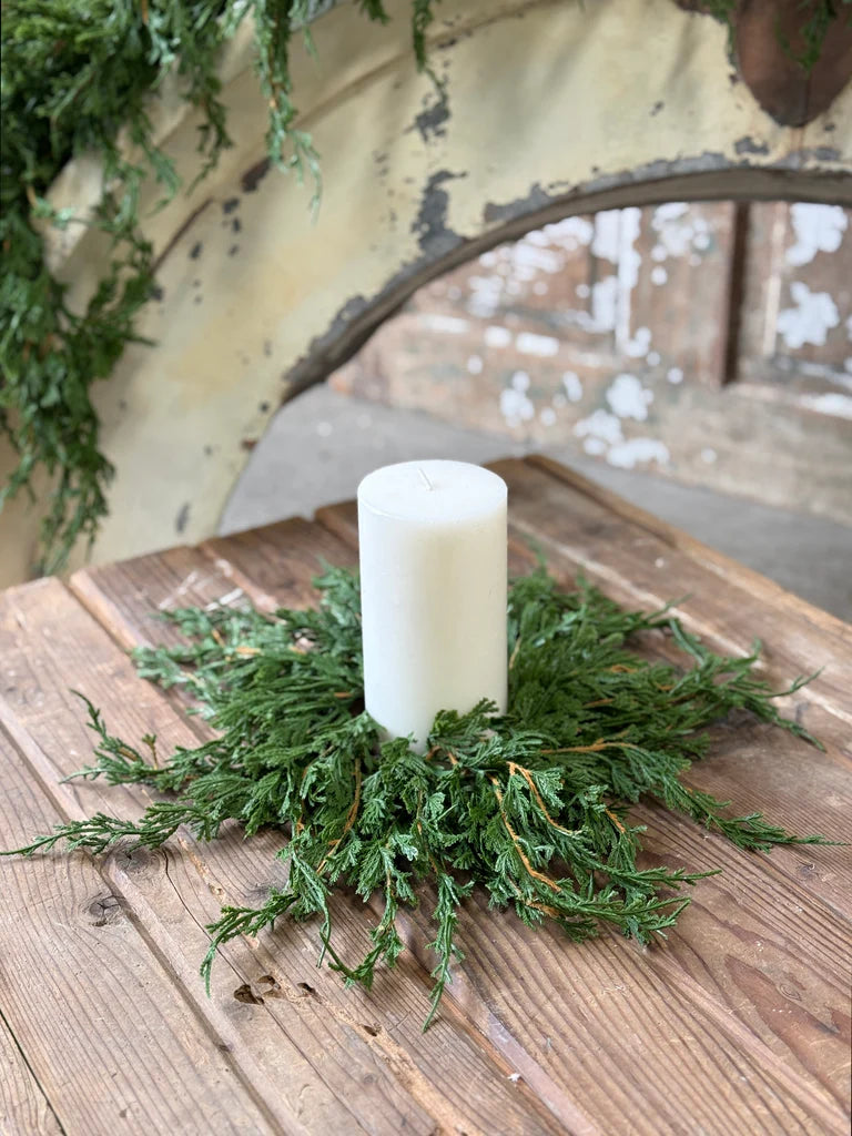 Emerald Falls Candle Ring 14"| 3.5"