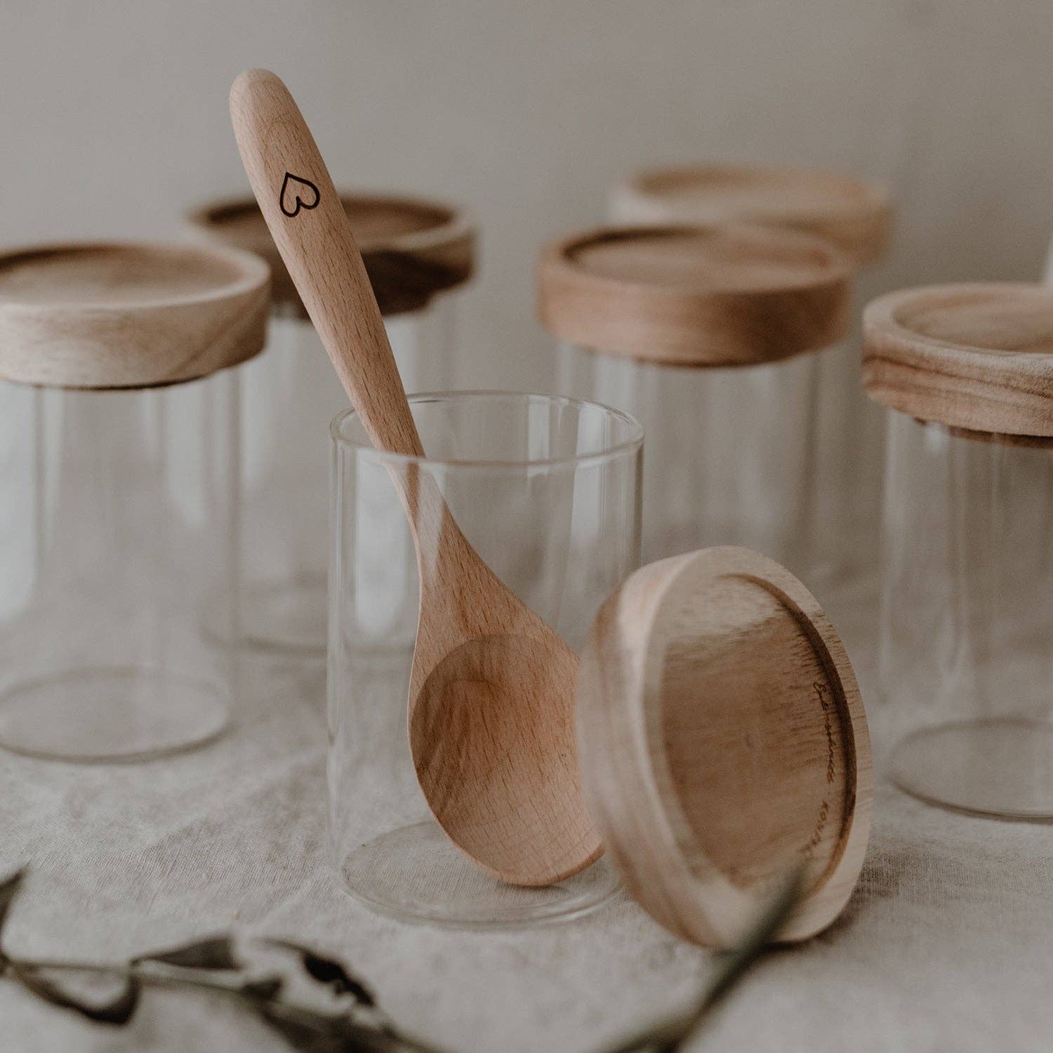 mini storage jars in a set of 6