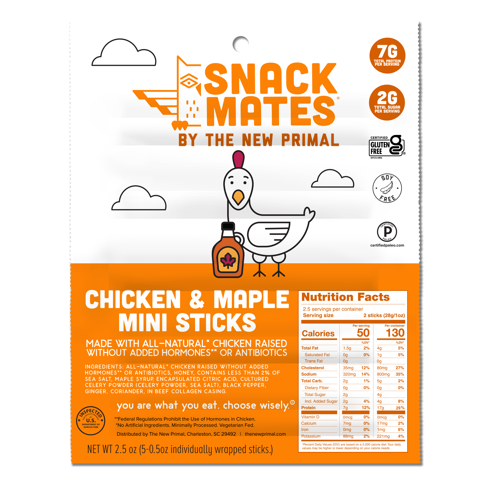 Snack Mates Chicken & Maple Mini Meat Sticks (5ct.)