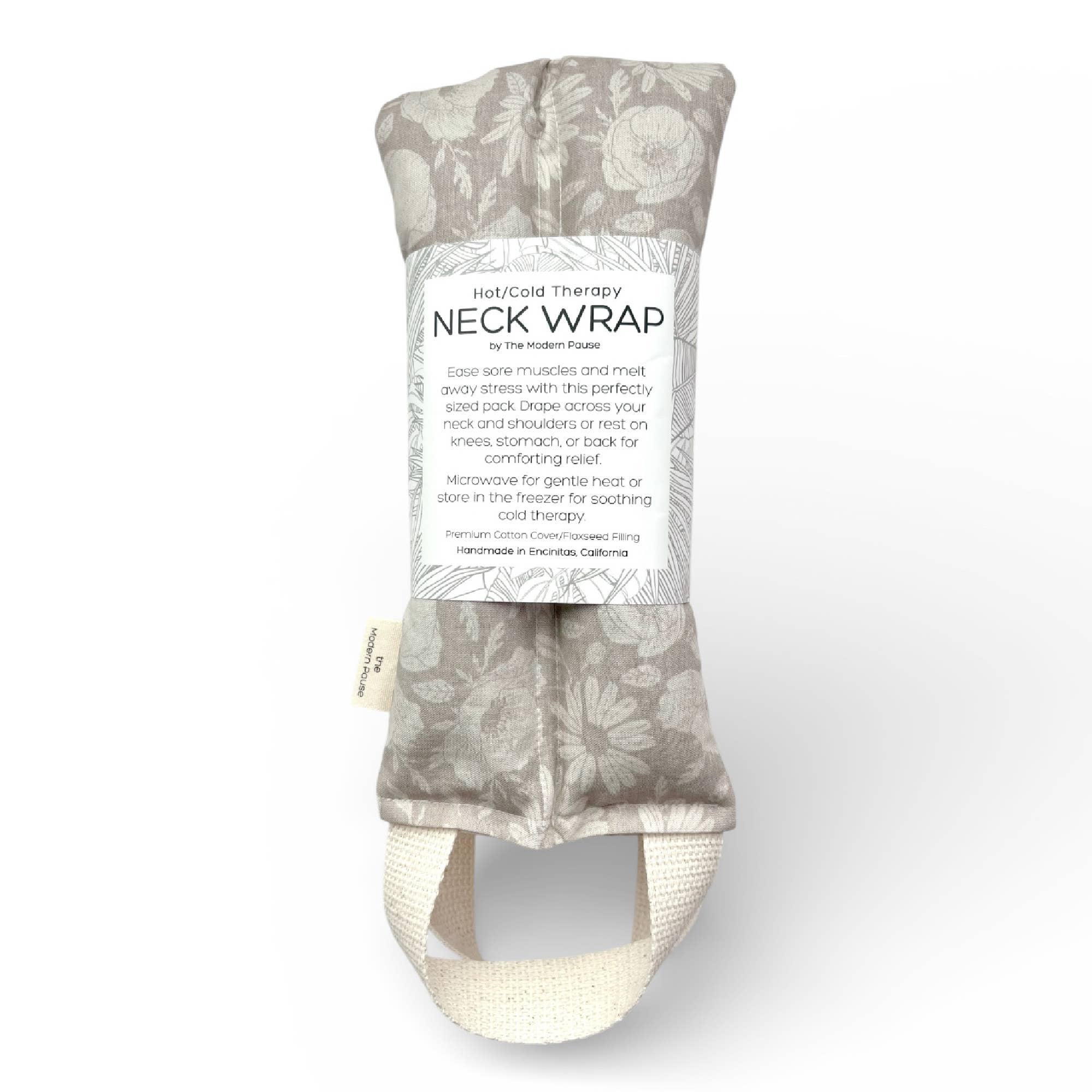 Neck Wrap - Floral in Taupe