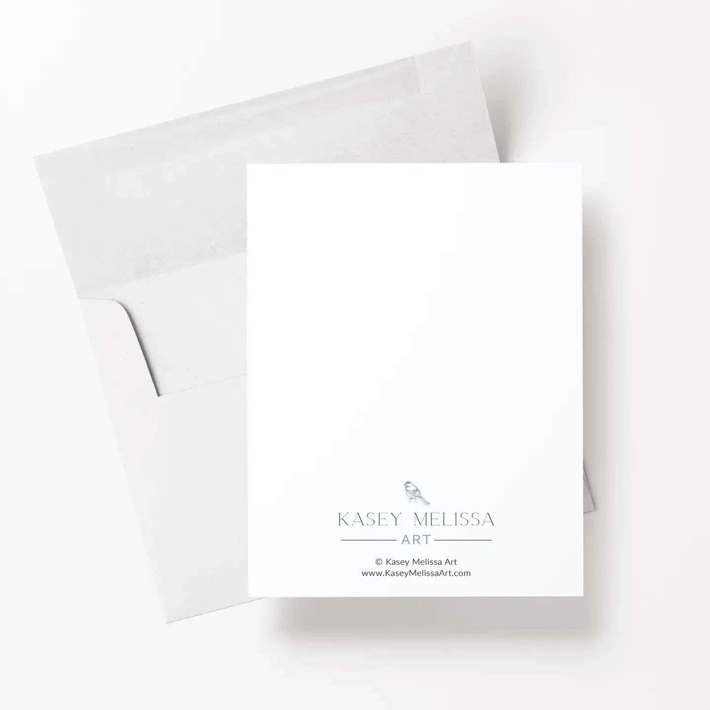 Black Capped Chickadees & Pussywillows / Blank Greeting Card