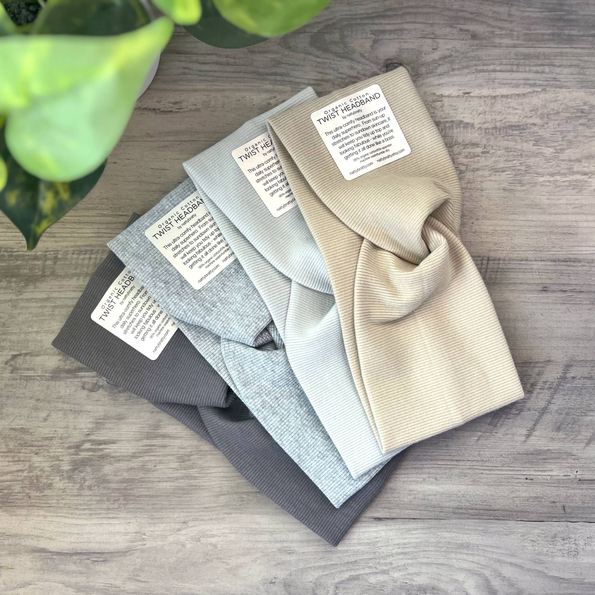 Organic Rib Cotton Twist Headband