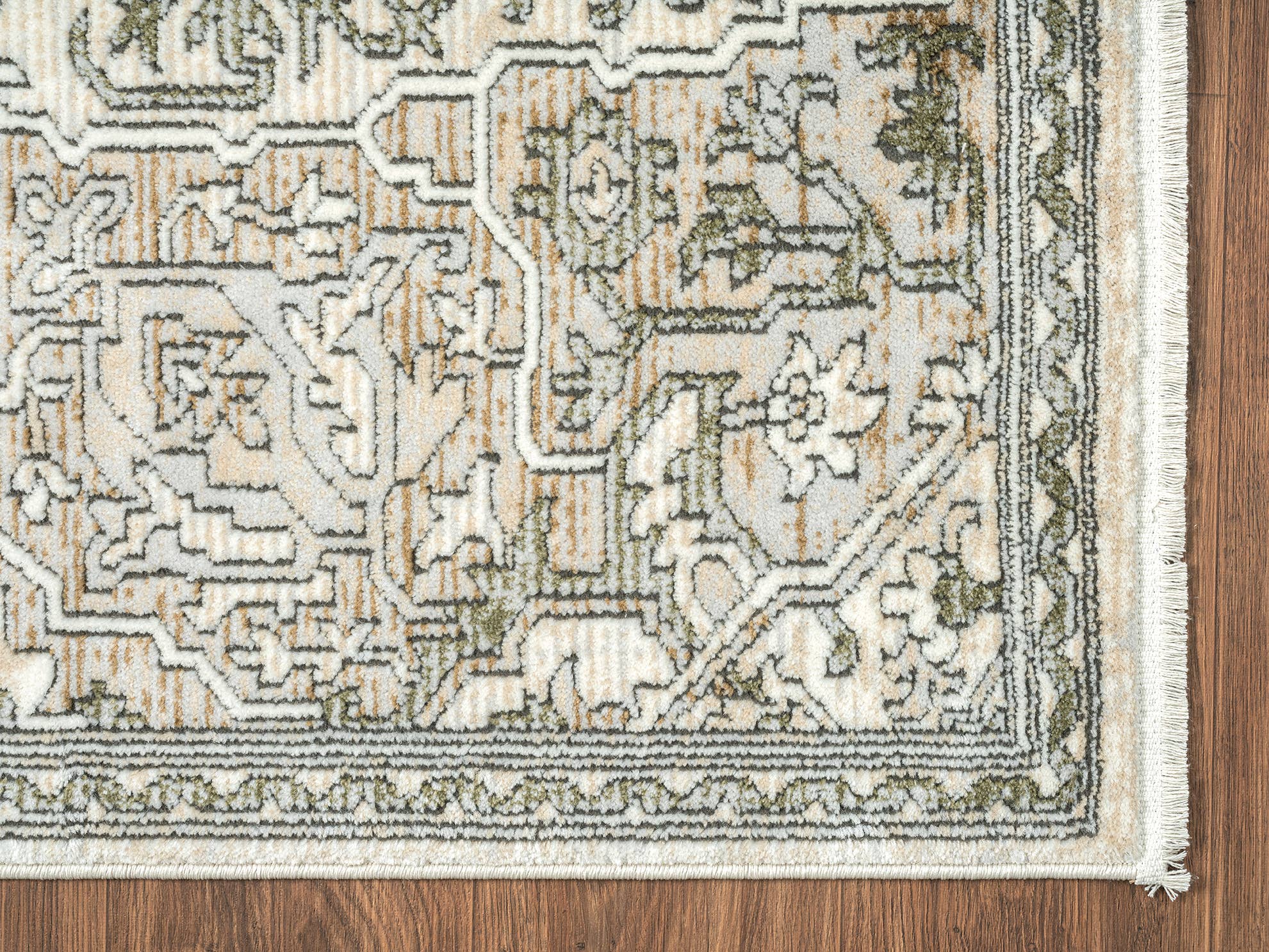 Abani Rugs Savoy SAV160A Green Beige Medallion Area Rug