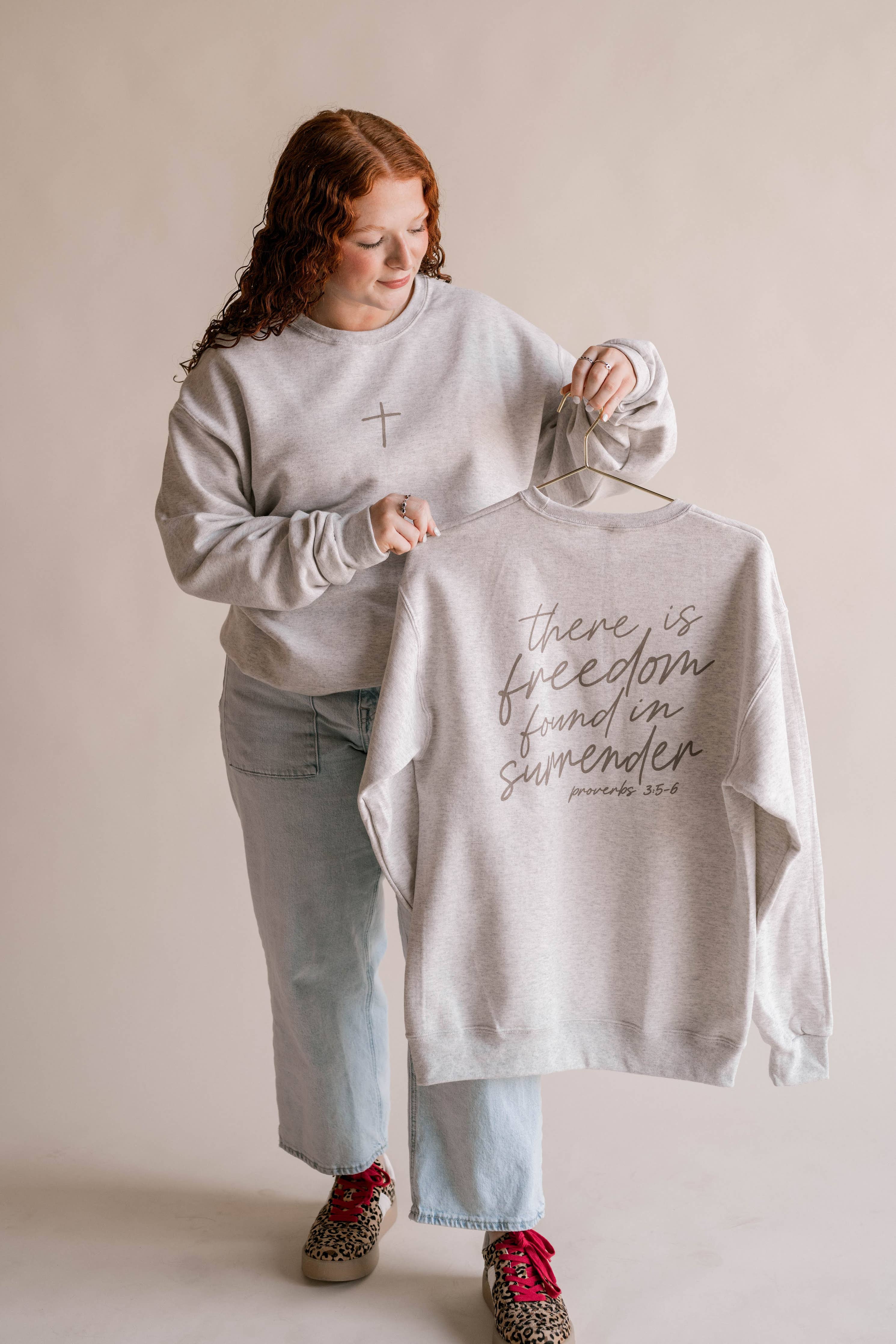 Freedom In Surrender Pullover | Christian Pullover