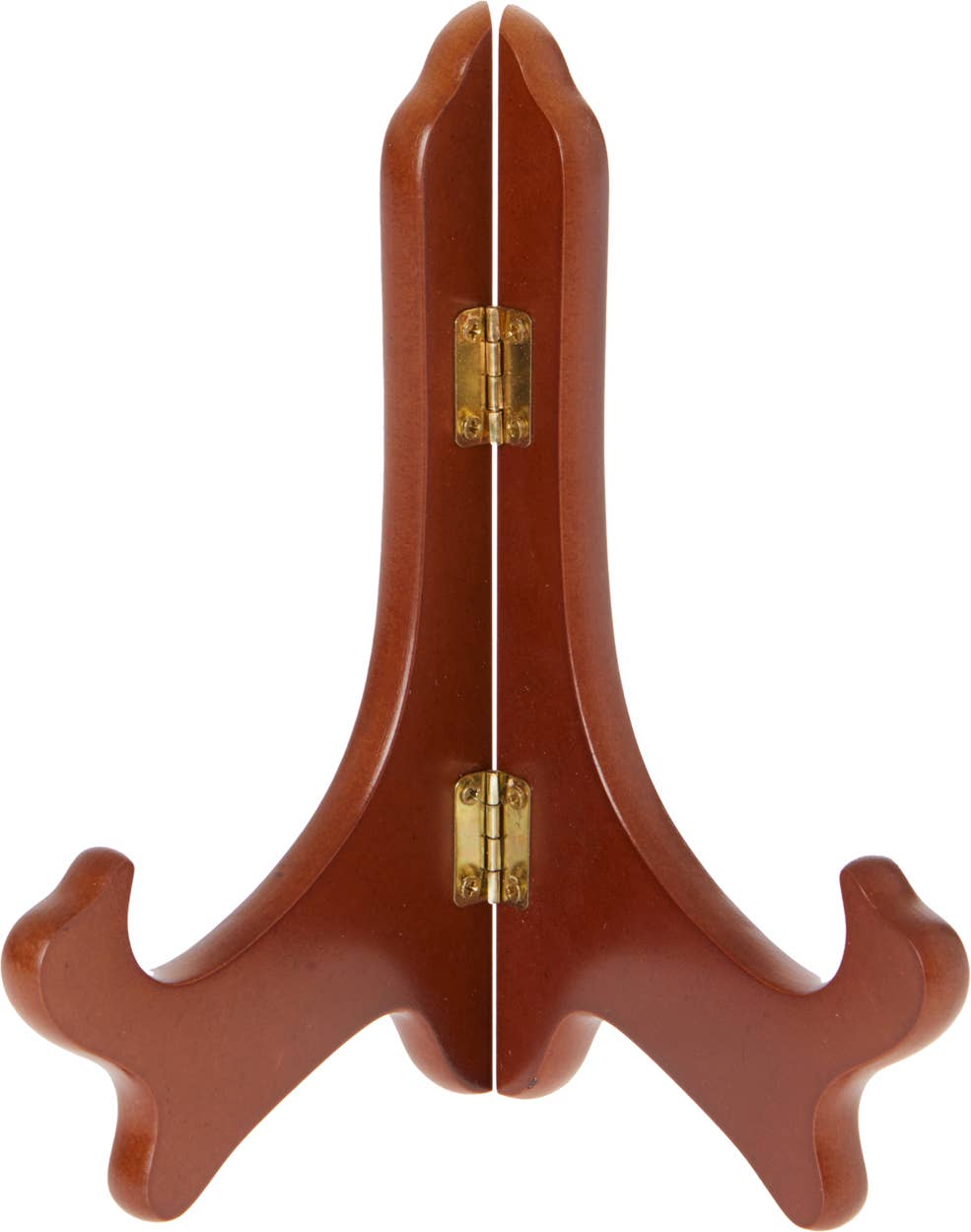 Black Hinged Wood Plate Stand, 7" x 6" x 4.25"