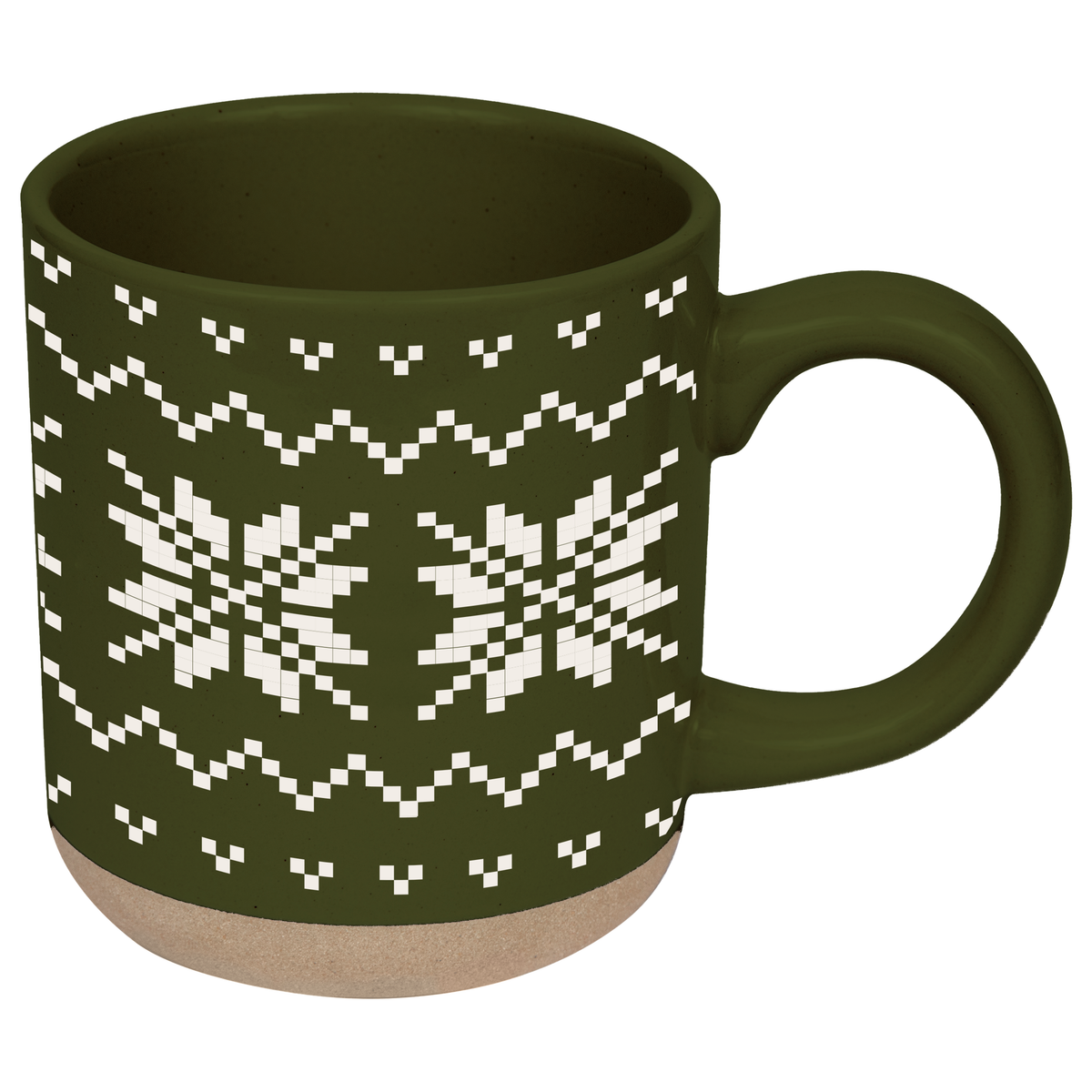 Green Fair Isle Sweater Stoneware Coffee Mug