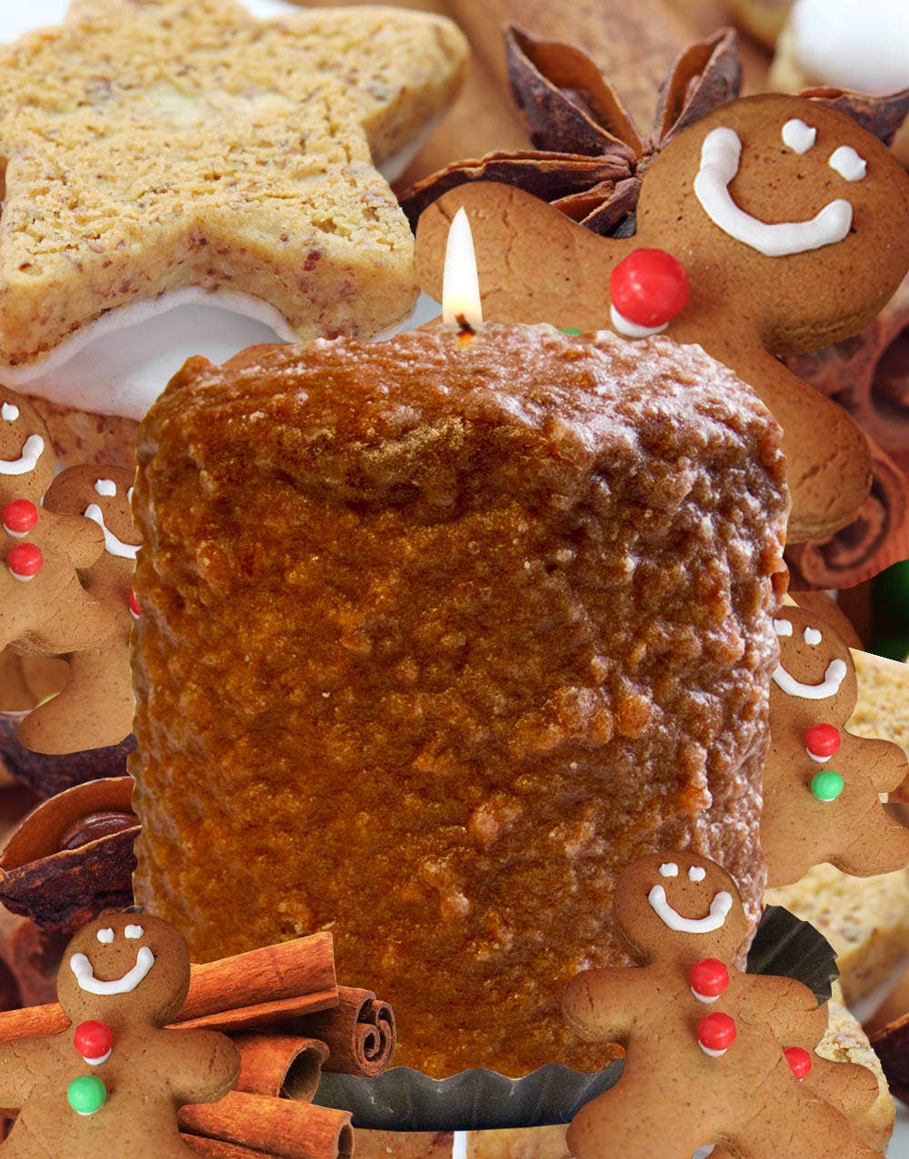 Gingerbread Cookie Hearth Candle
