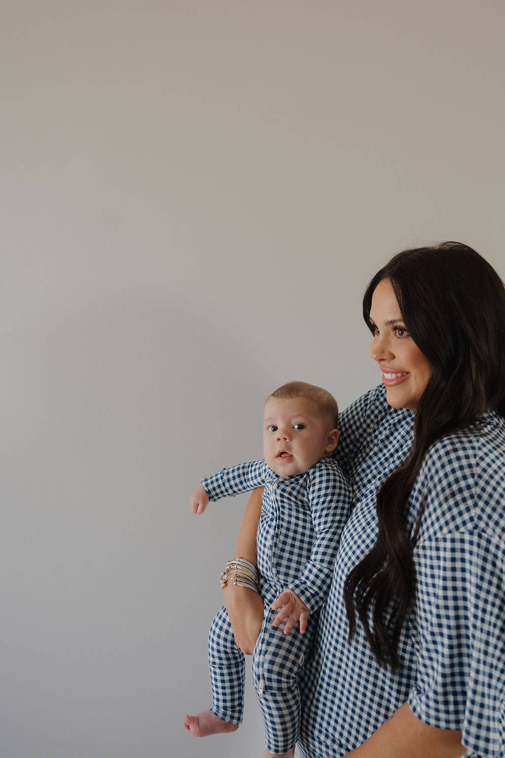 Bamboo Zip Pajamas | Blue Gingham