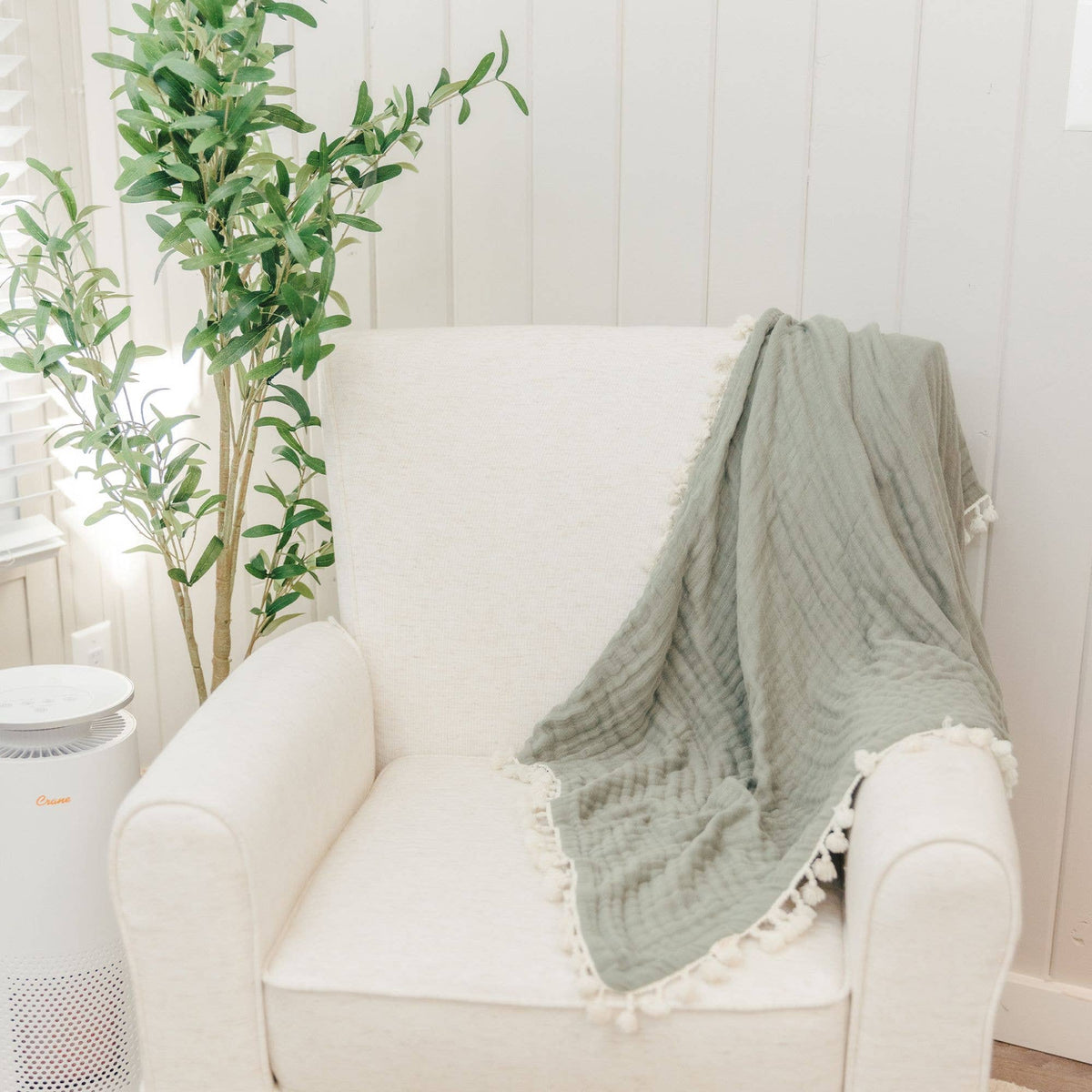 6 Layer Muslin Blanket Fern