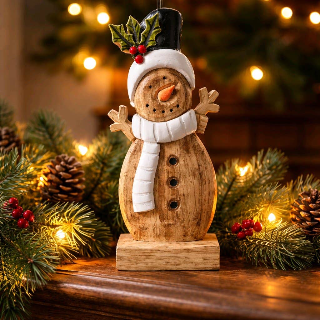 Toasty Snowman 12x5in