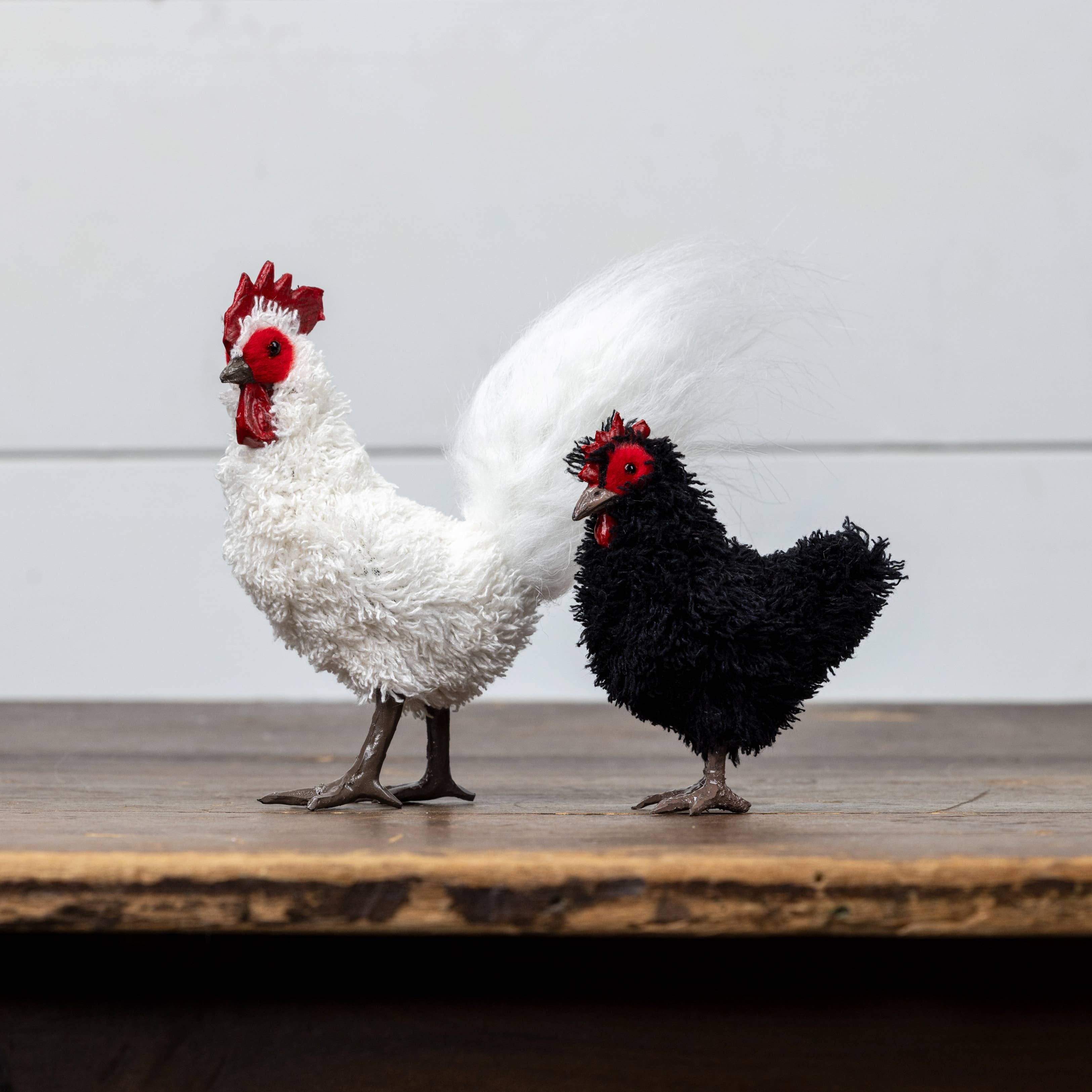STANDING WHITE ROOSTER