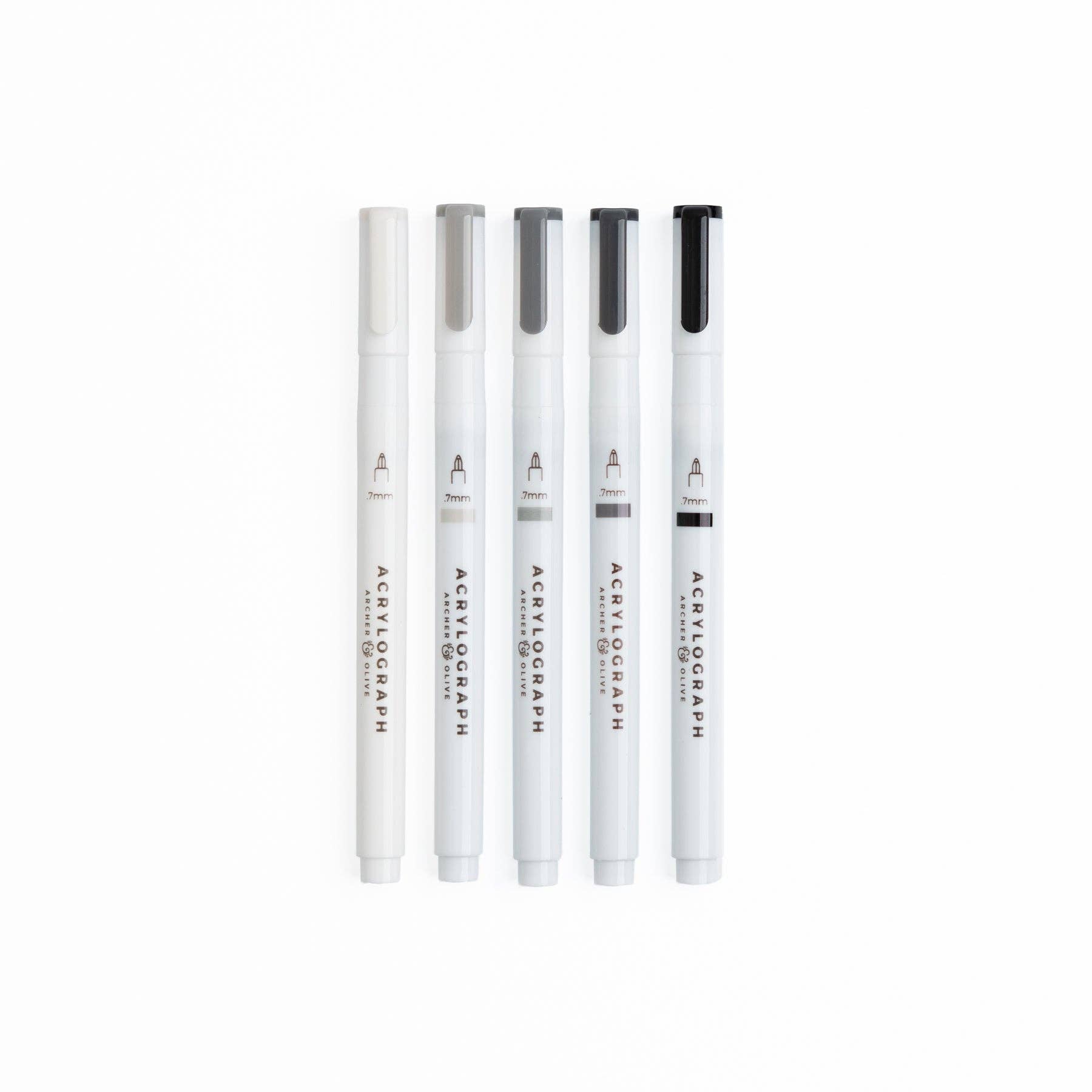 Grayscale Acrylographs (Set of 5)