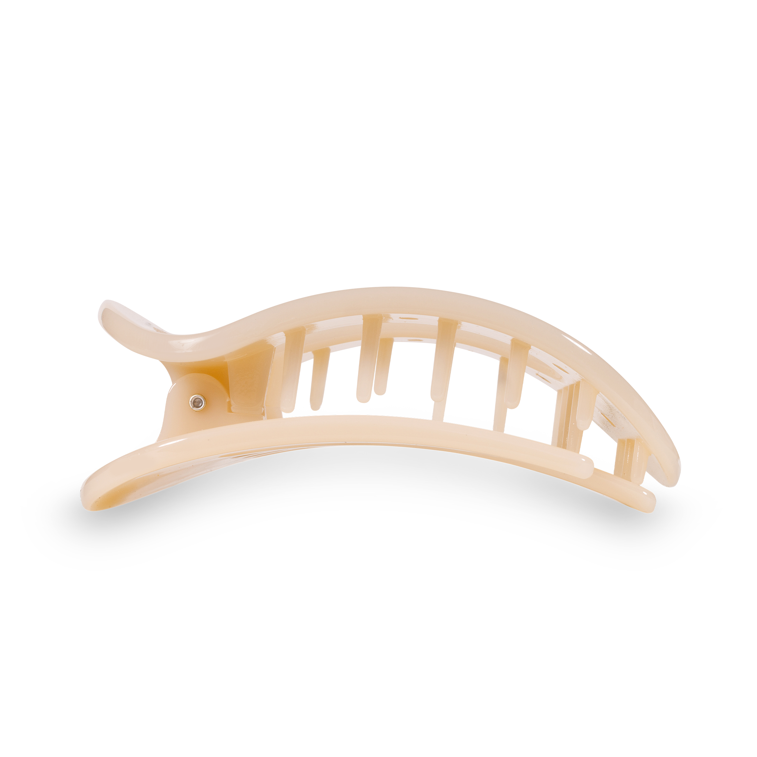 Round Flat Hair Clip | Med. | Almond Beige