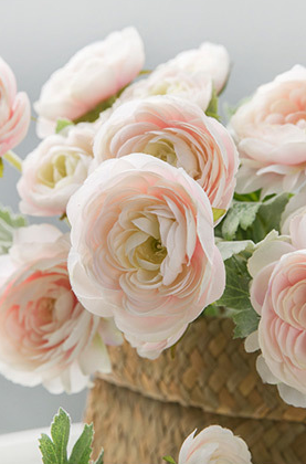 16'' Silk Ranunculus Single Spray Flowers,