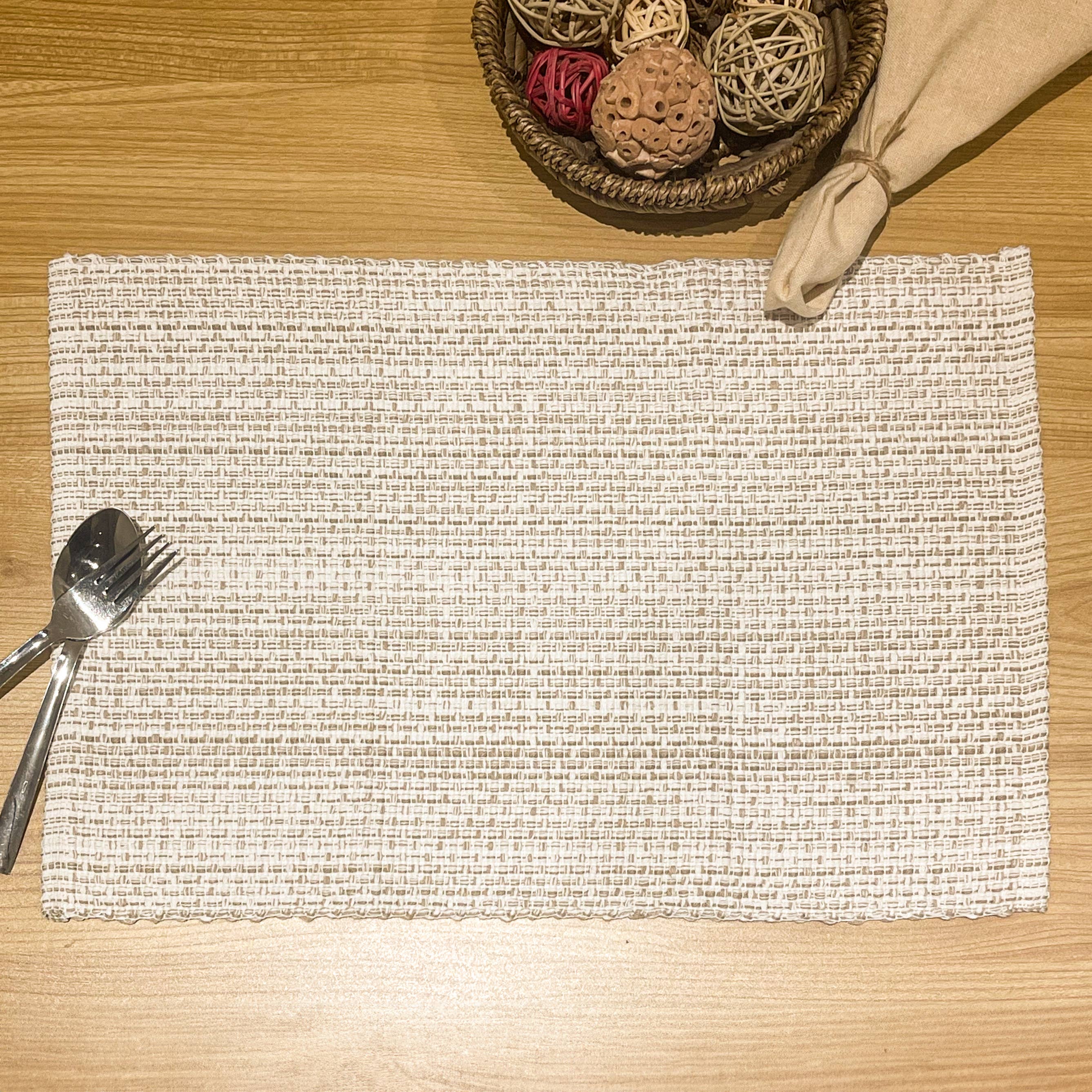 Pebbles Placemats, Neutrals, 13x19 Inch | Sold Seperately