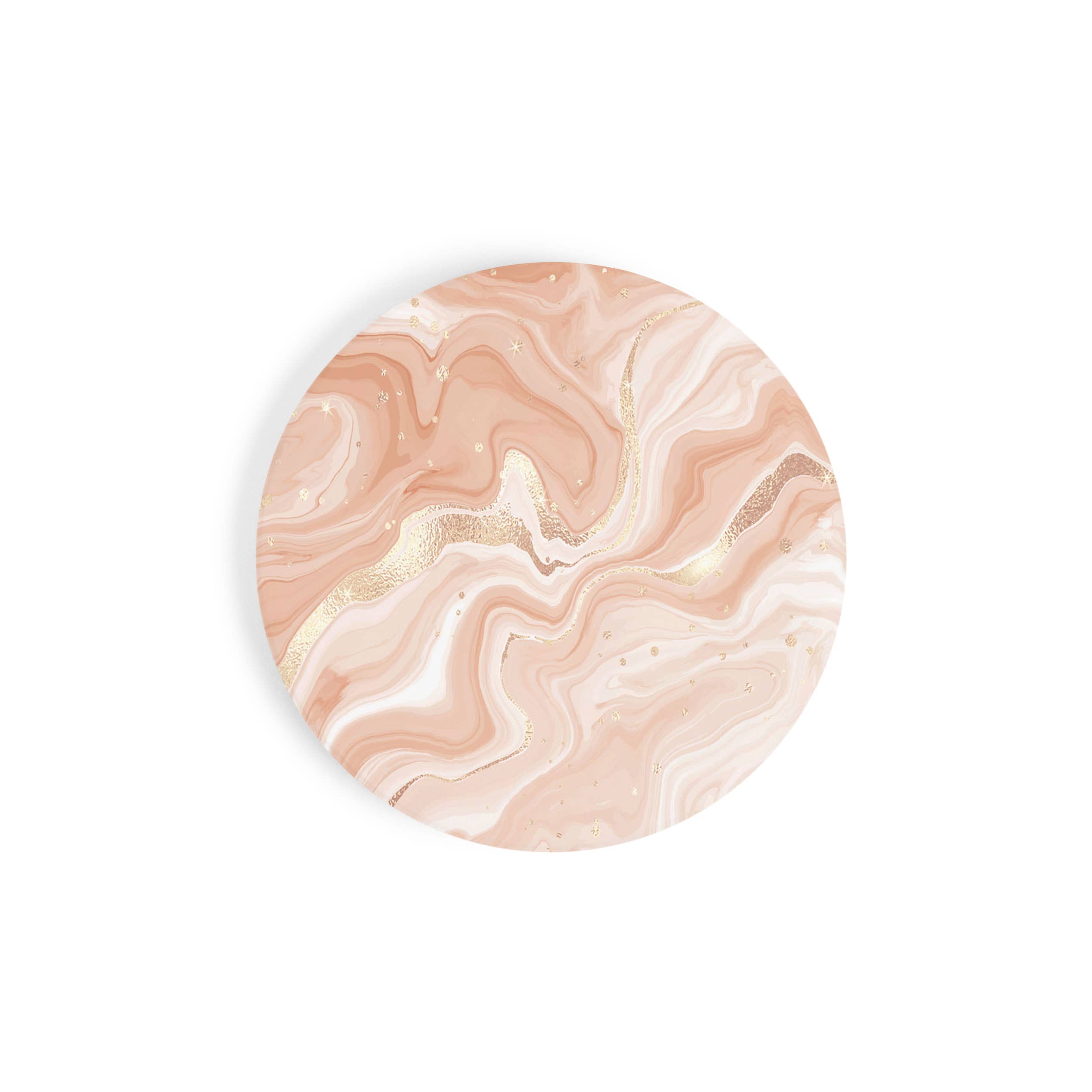 Pink Marble Pattern Car Coaster