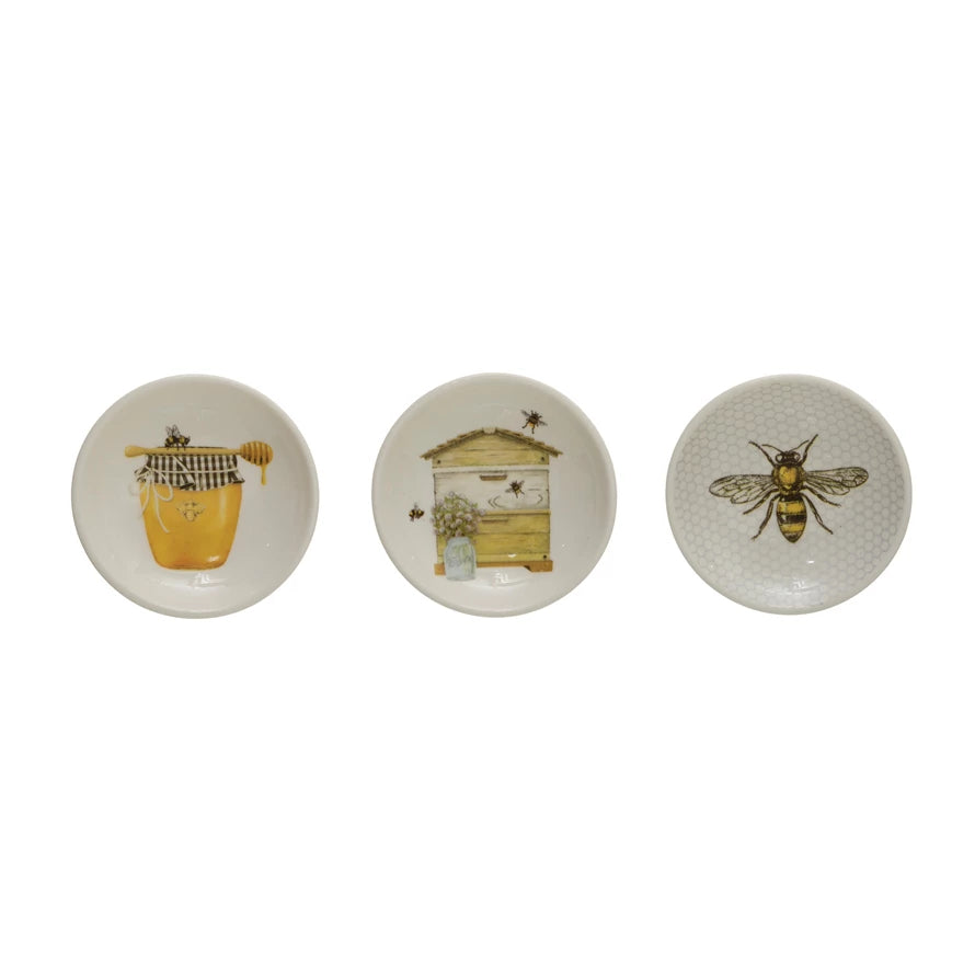 Dish with Bees and Honey, 3 Styles | Sold Each