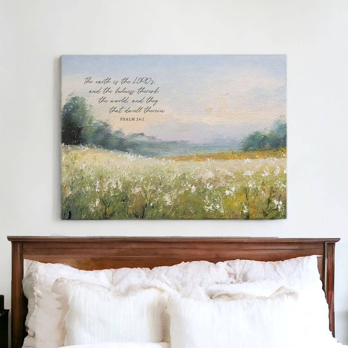The Earth is the Lord's | Christian Wall Art Canvas | Psalm 24:1