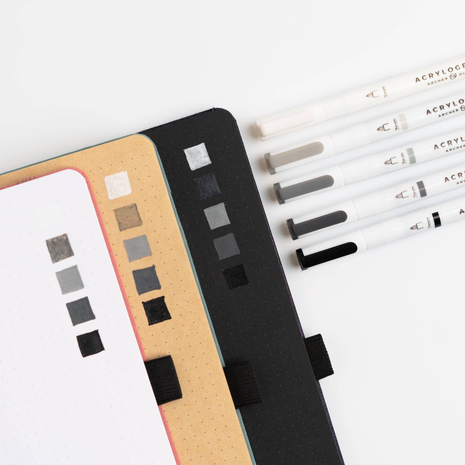 Grayscale Acrylographs (Set of 5)