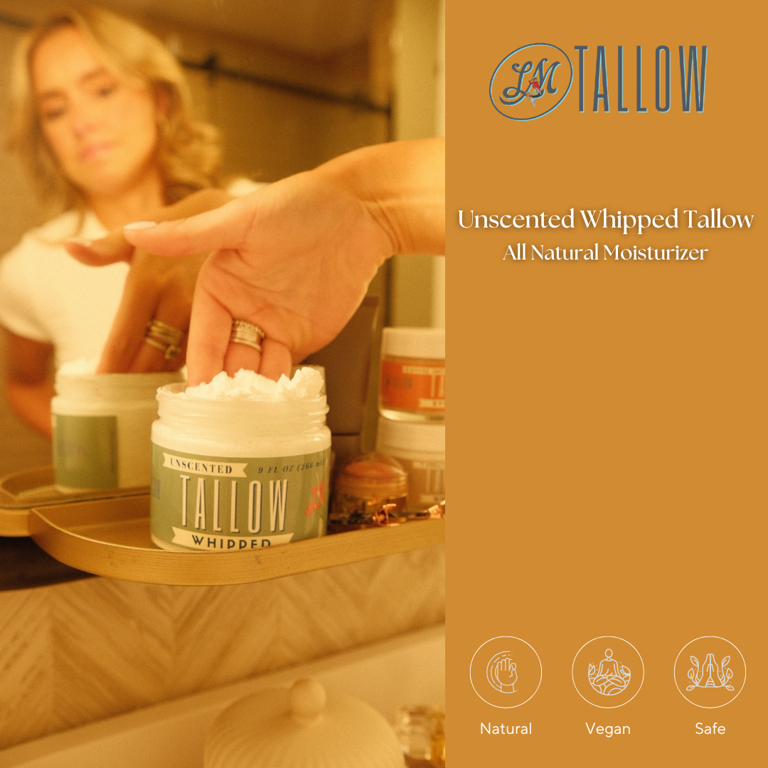 Vanilla Whipped Tallow Moisturizer | Premium Beef Tallow Skincare | Lady May Tallow