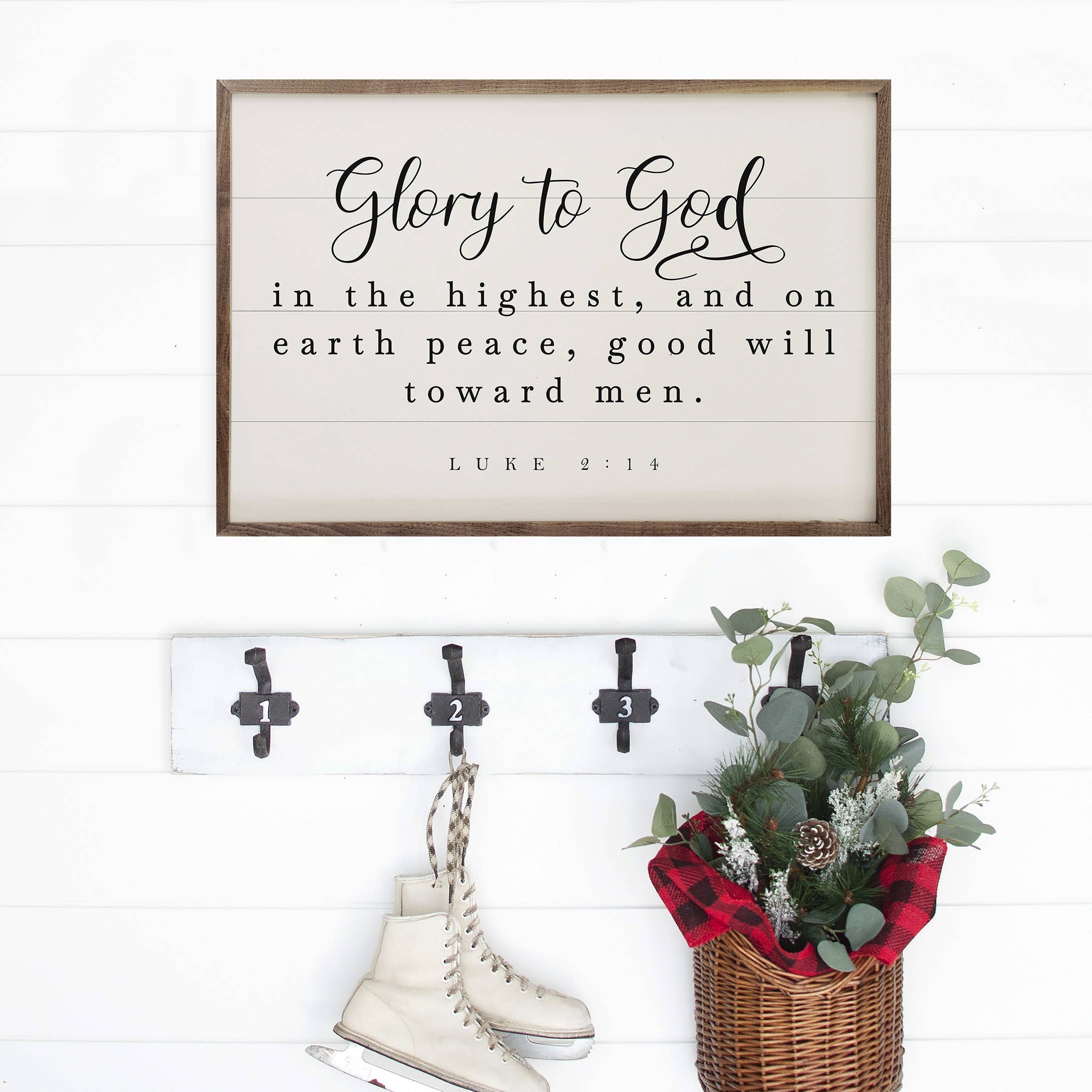 Glory To God Luke 2 14 White