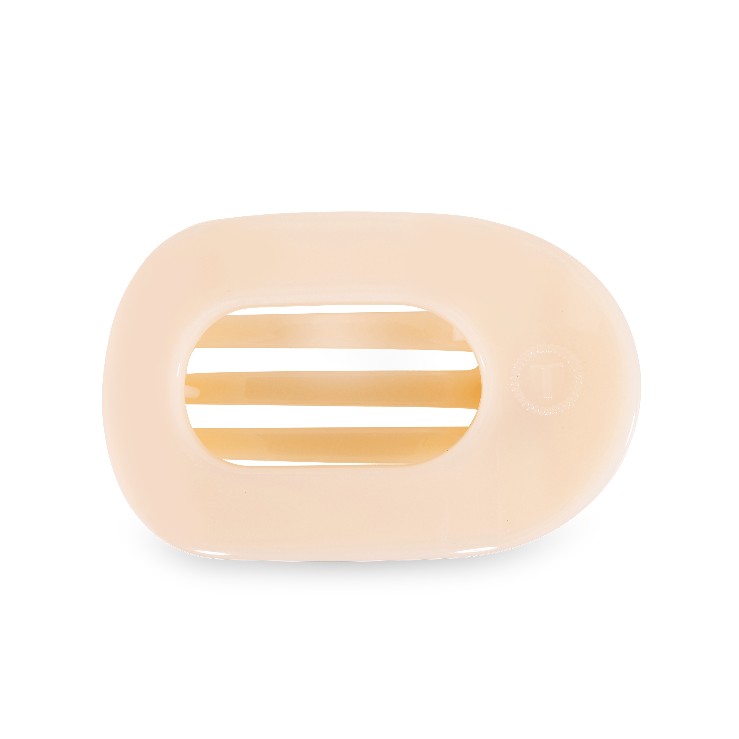 Round Flat Hair Clip | Med. | Almond Beige
