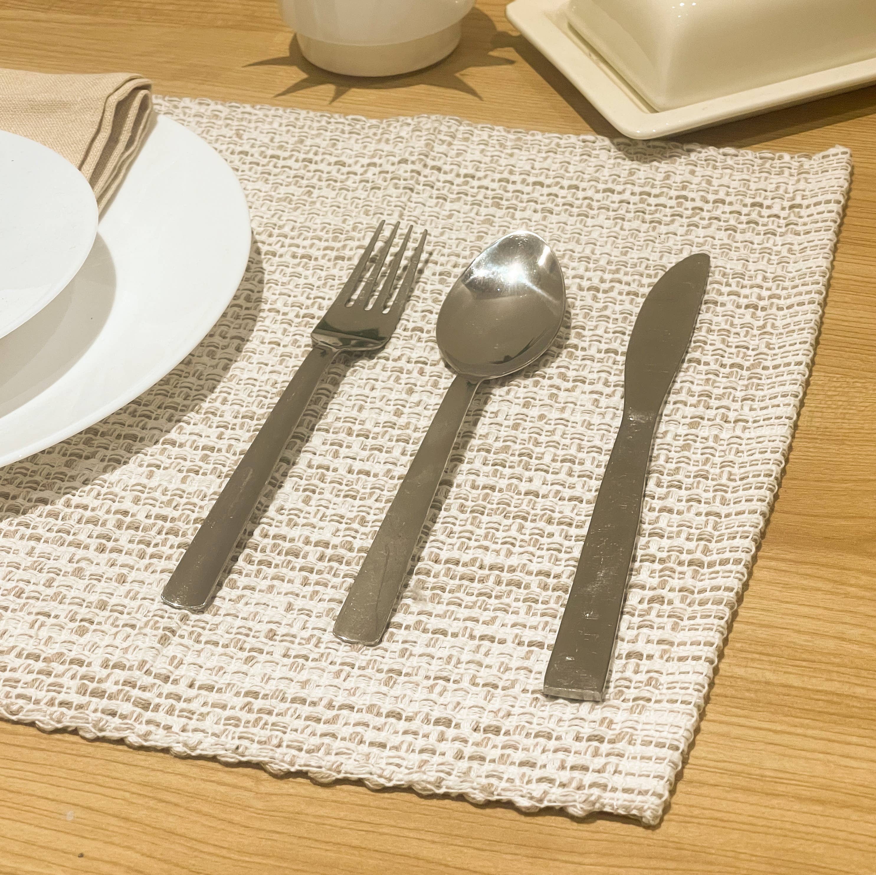 Pebbles Placemats, Neutrals, 13x19 Inch | Sold Seperately