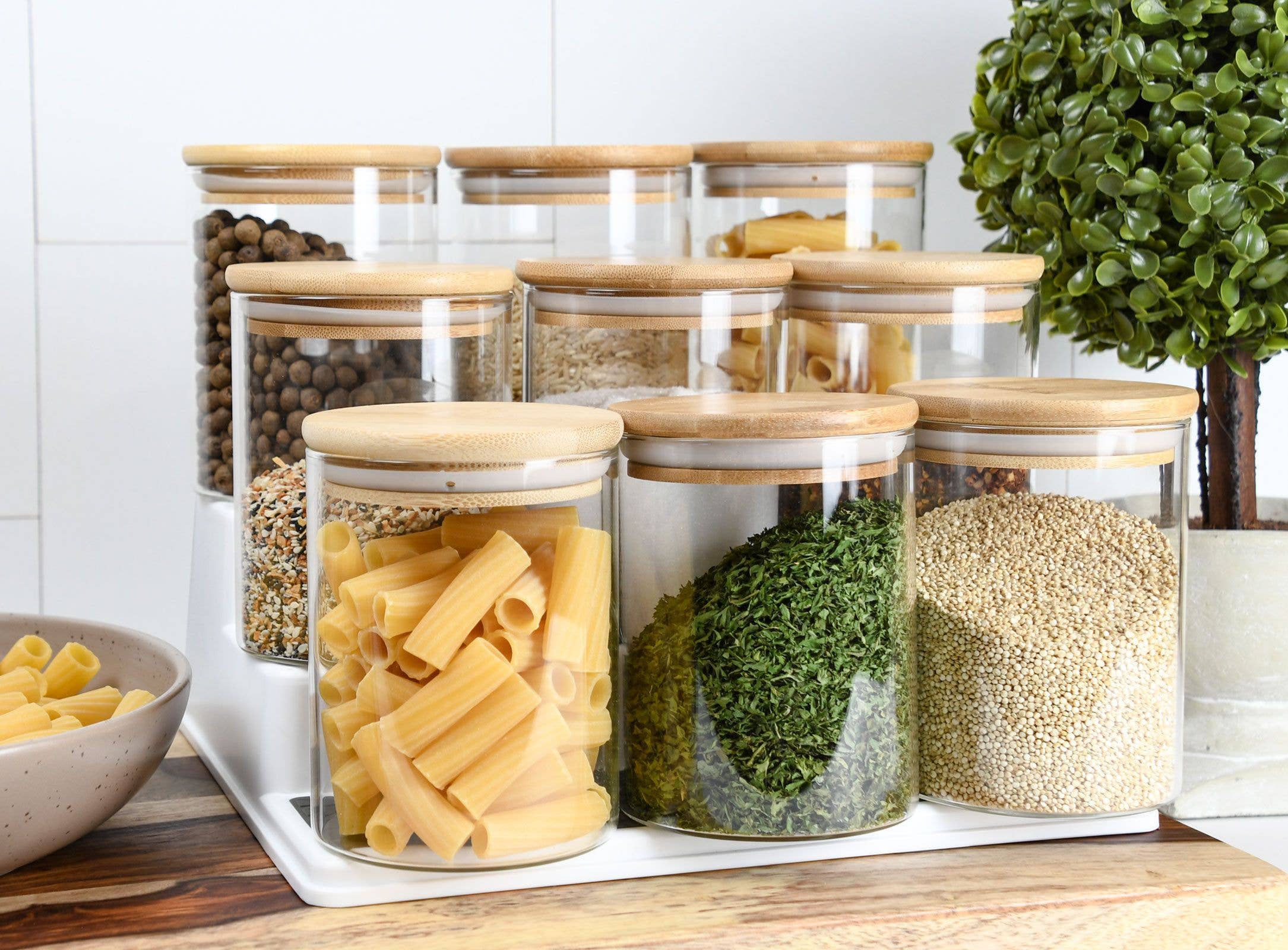 18oz/532ml Bamboo Lid Spice Jars