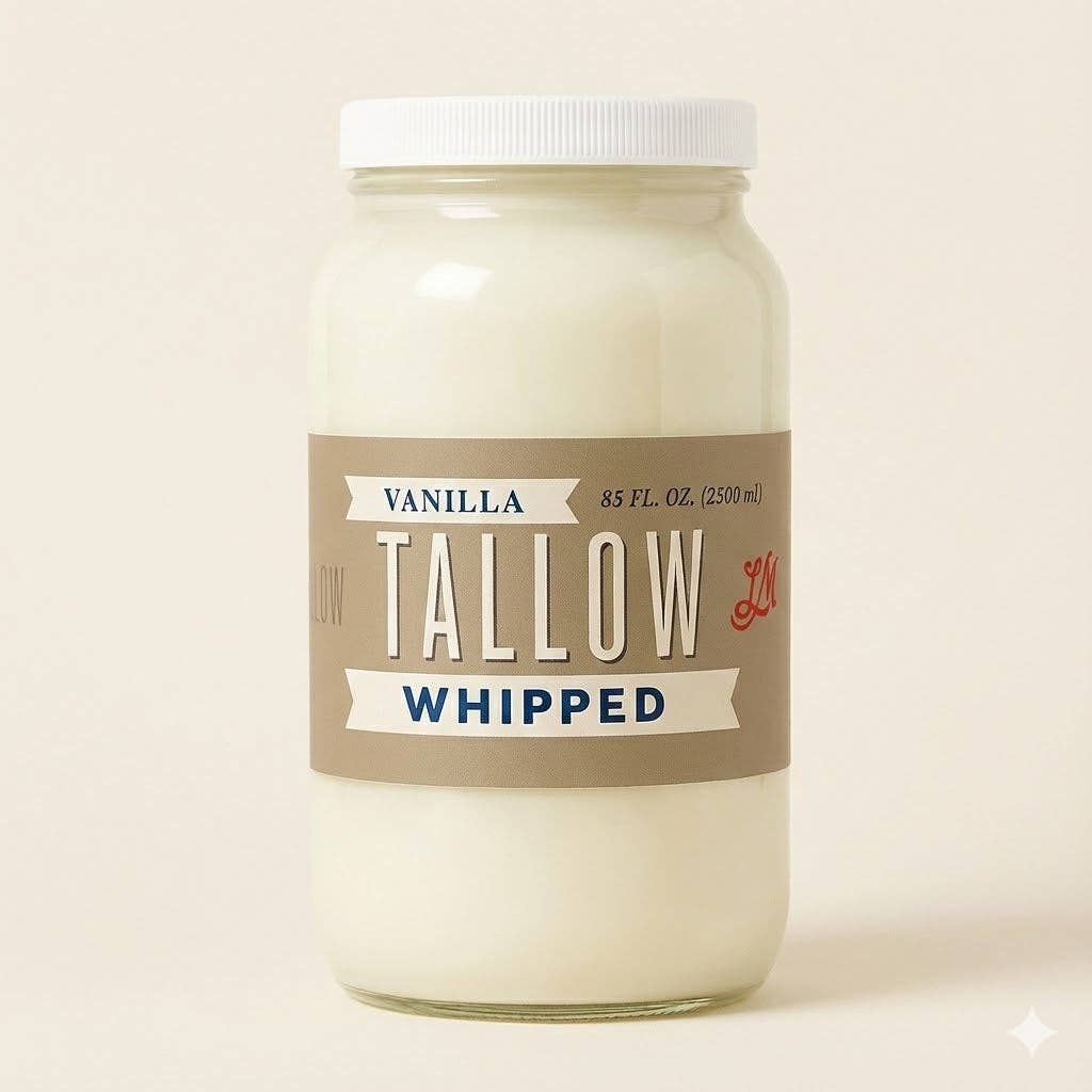 Vanilla Whipped Tallow Moisturizer | Premium Beef Tallow Skincare | Lady May Tallow