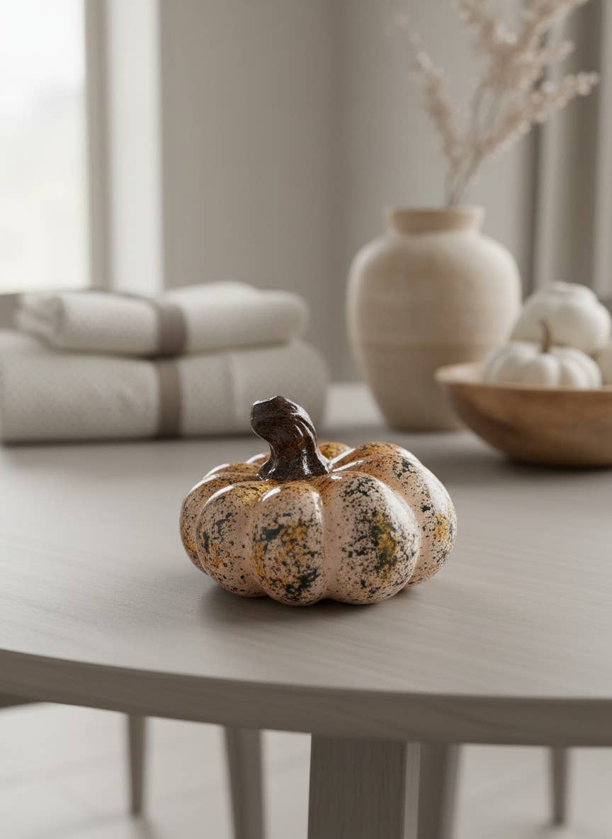 Cider Glow Pumpkin 4x3x2in