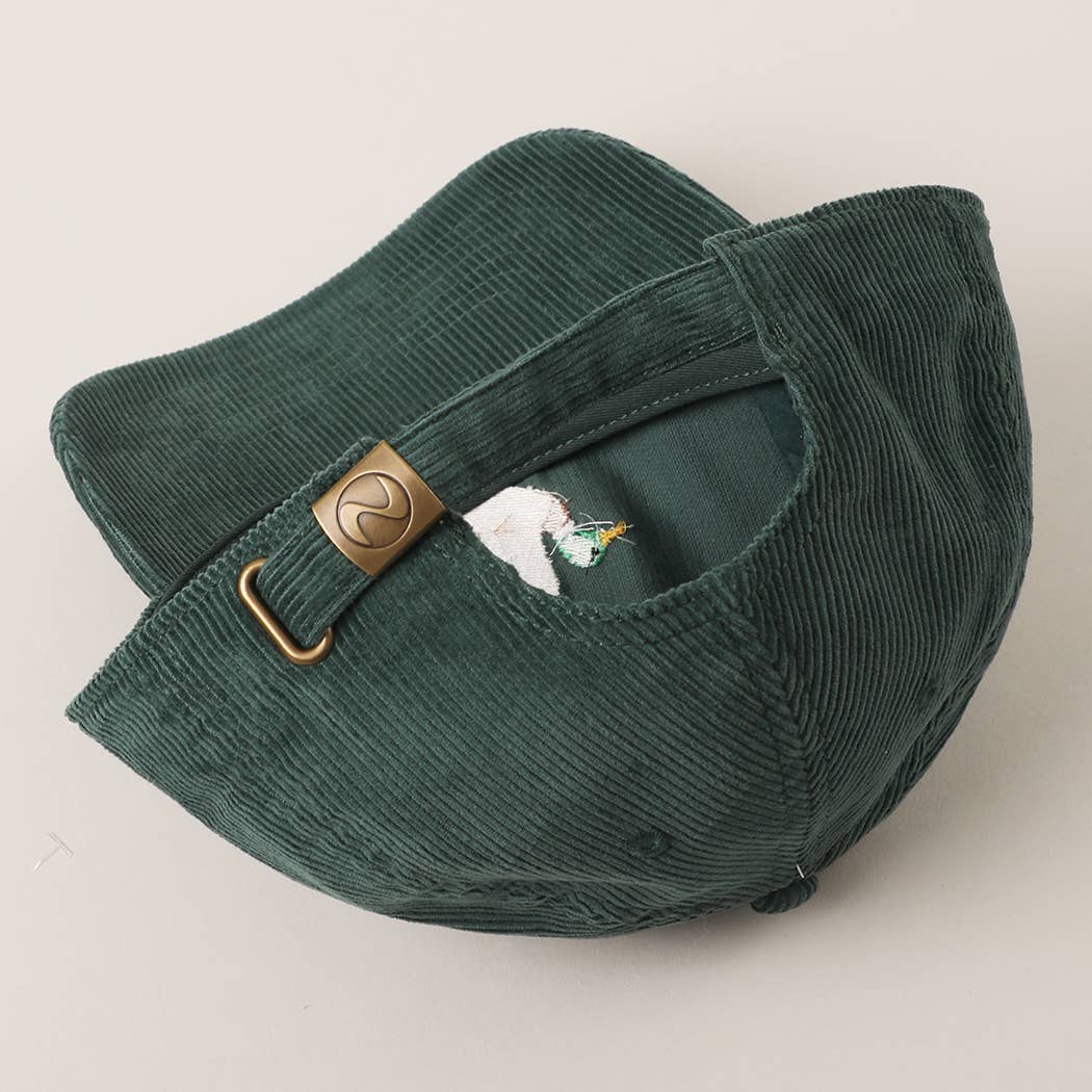 Flying Mallard Embroidered Corduroy Baseball Hat