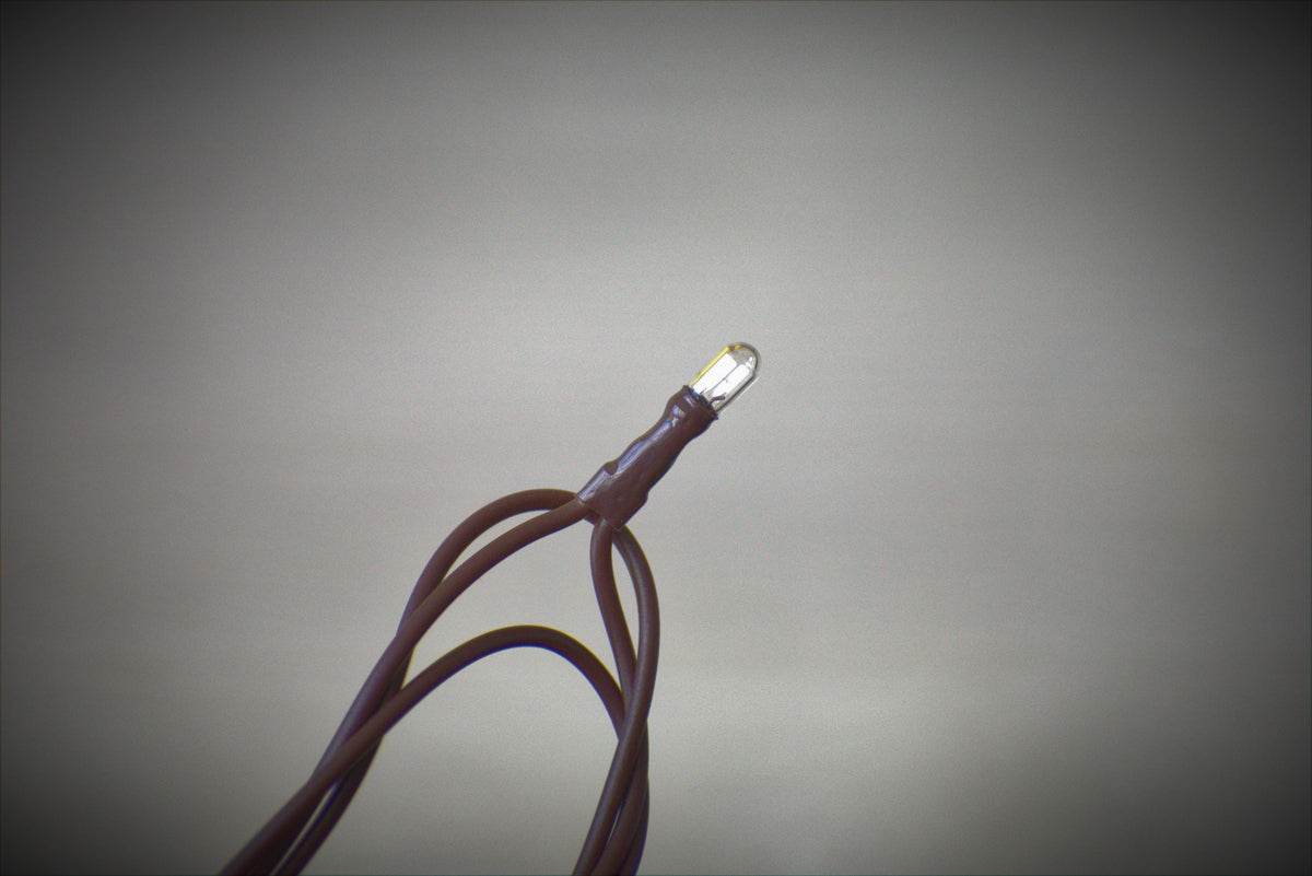 100 Bulb Primitive Rice String Light 19.5 ft Brown Cord