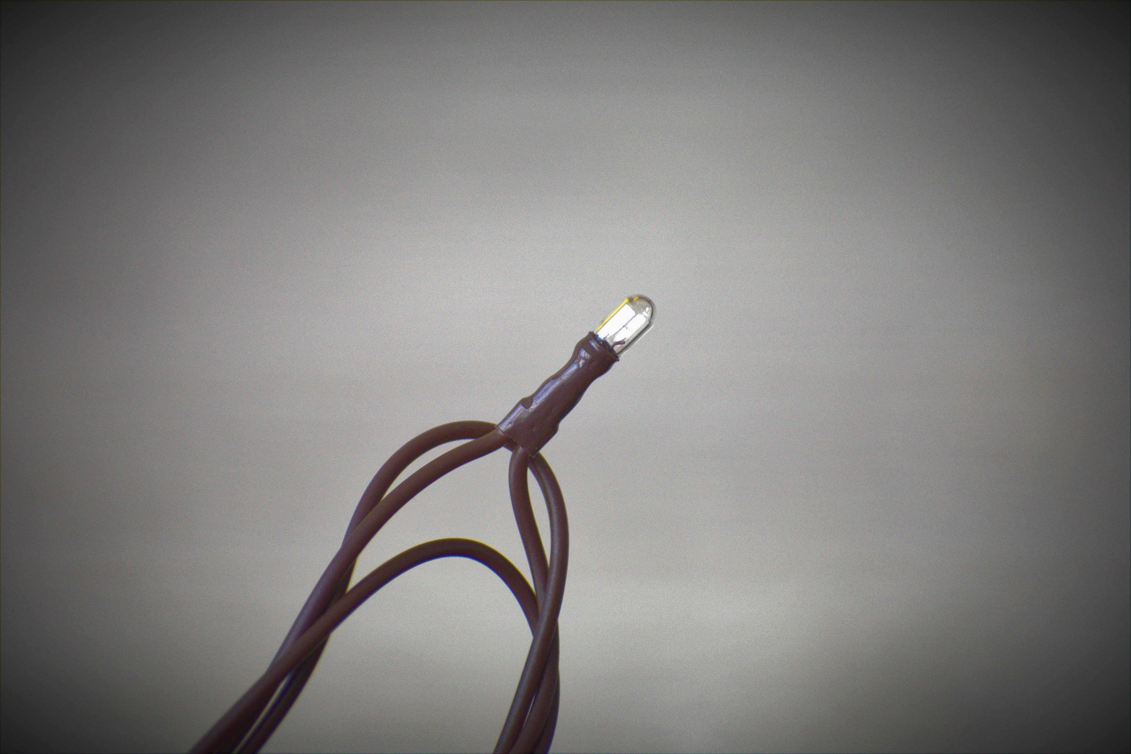 100 Bulb Primitive Rice String Light 19.5 ft Brown Cord