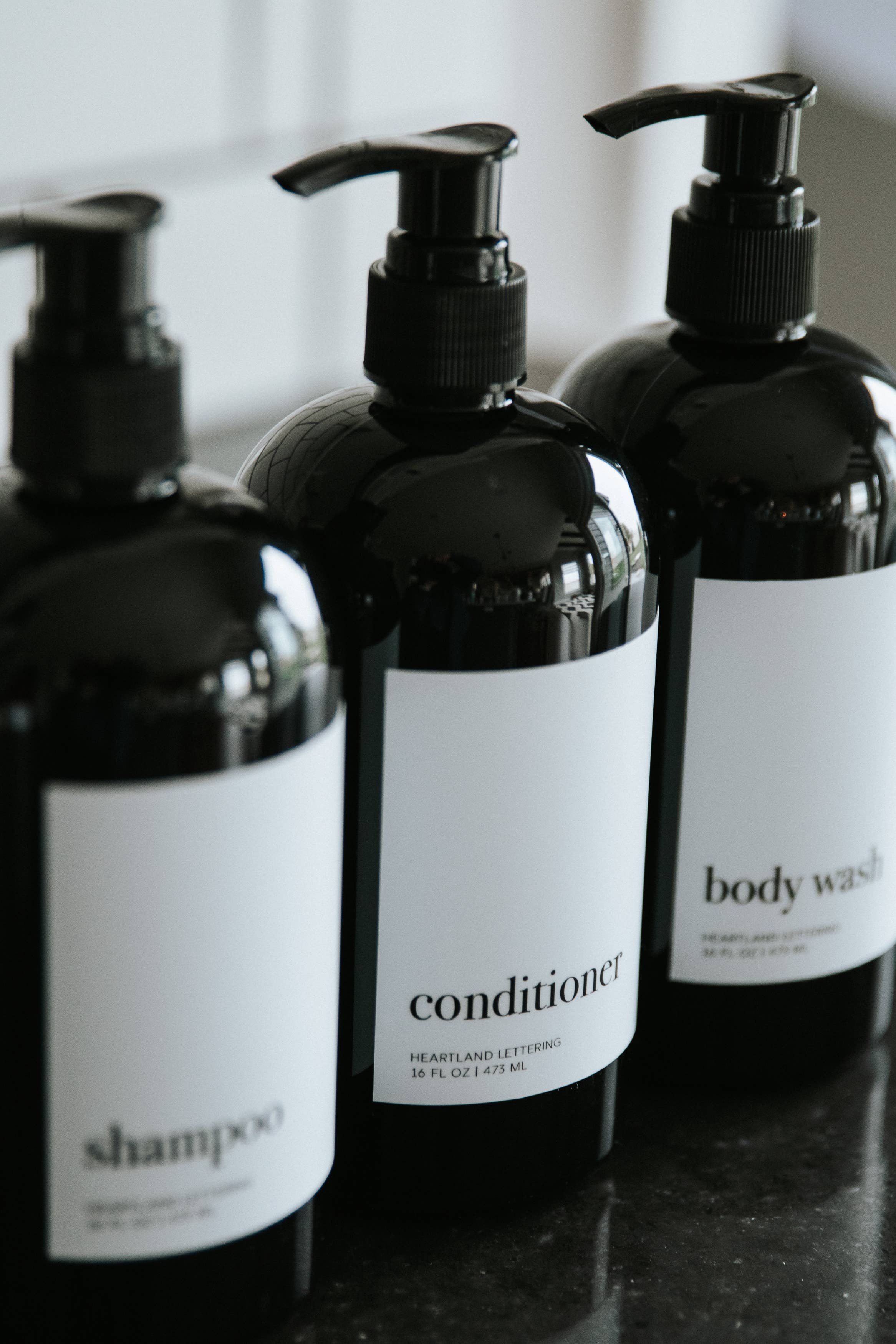 Shampoo Dispenser - Refillable Bottles - Bathroom Decor