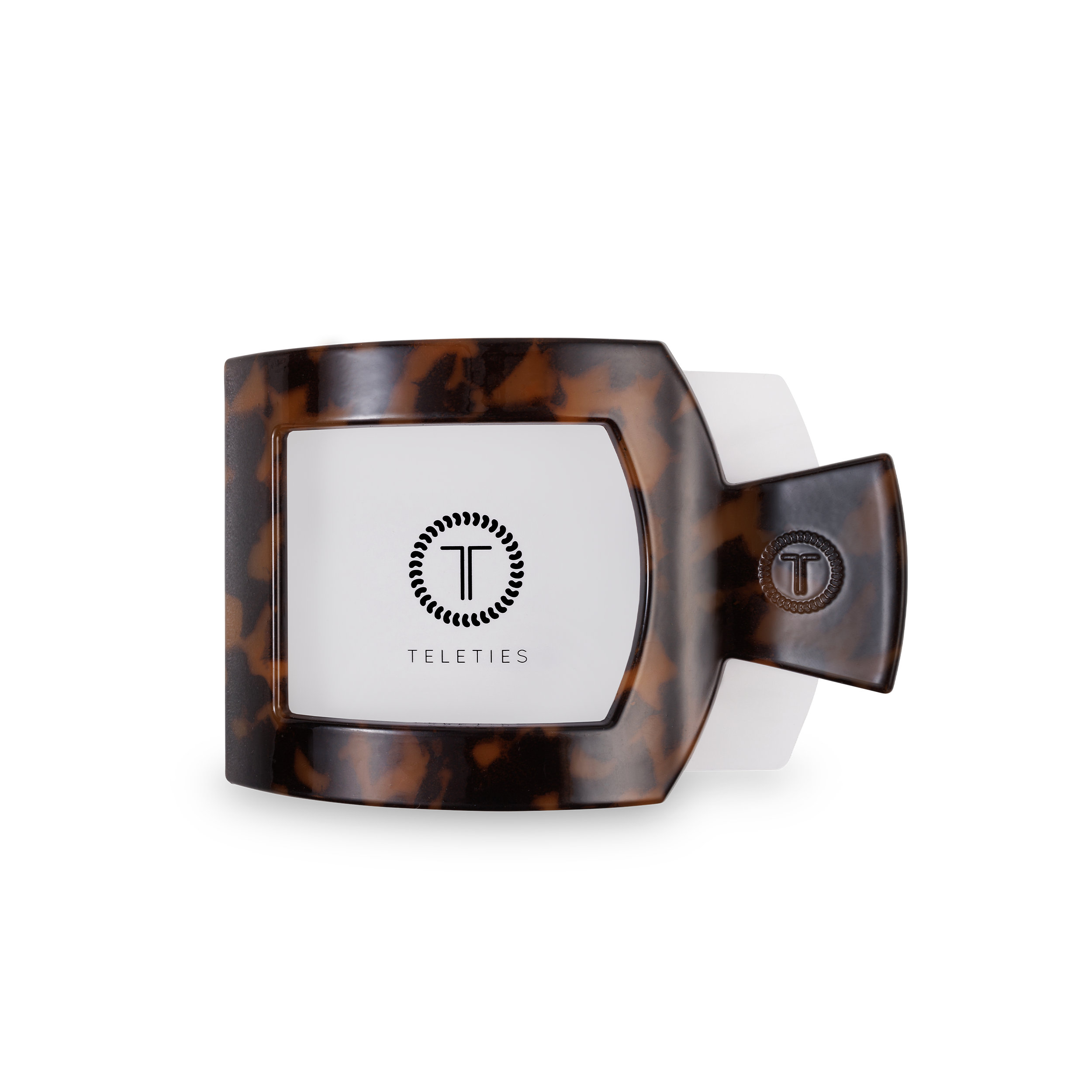 Square Flat Hair Clip | Med. | Tortoise