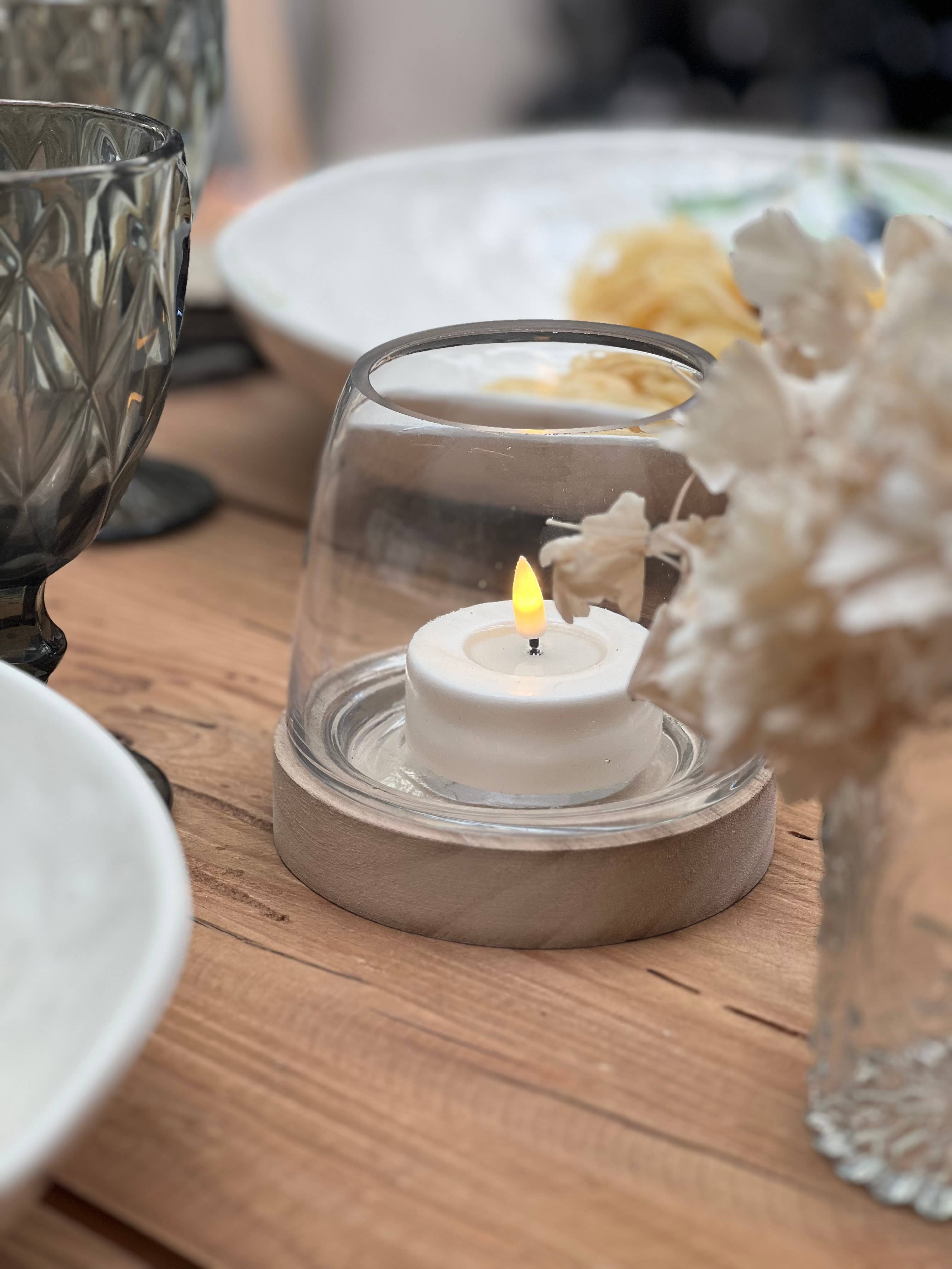 CREAM LED TEALIGHT PAIR 1.6