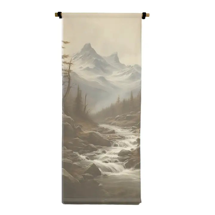 Mountain Stream 3x6 Canvas Scroll