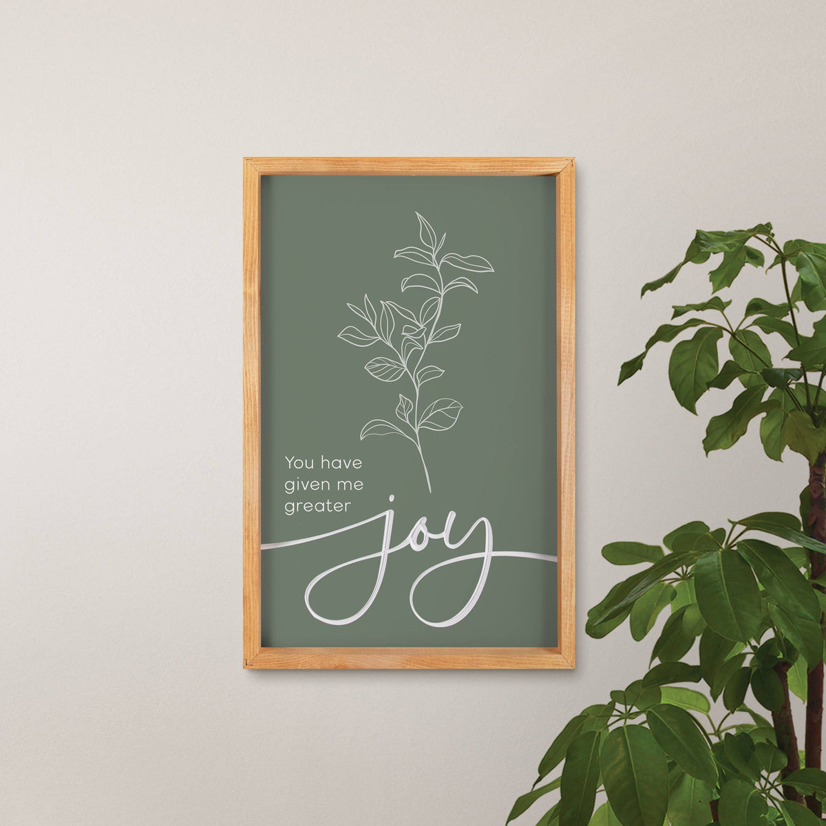 You Have Given Me Greater Joy Carved Framed Art