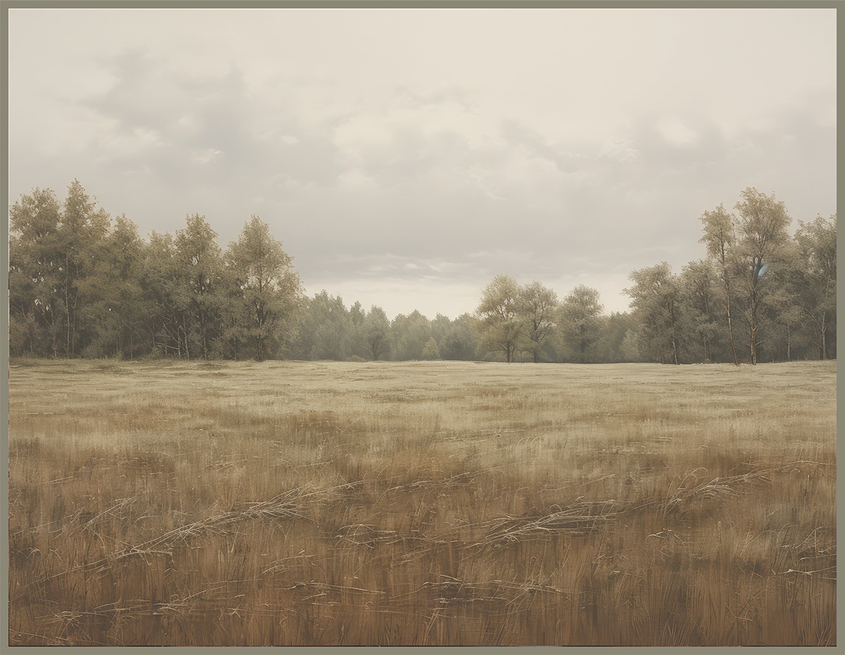 34x44 Hairline Frame - Treescape #2
