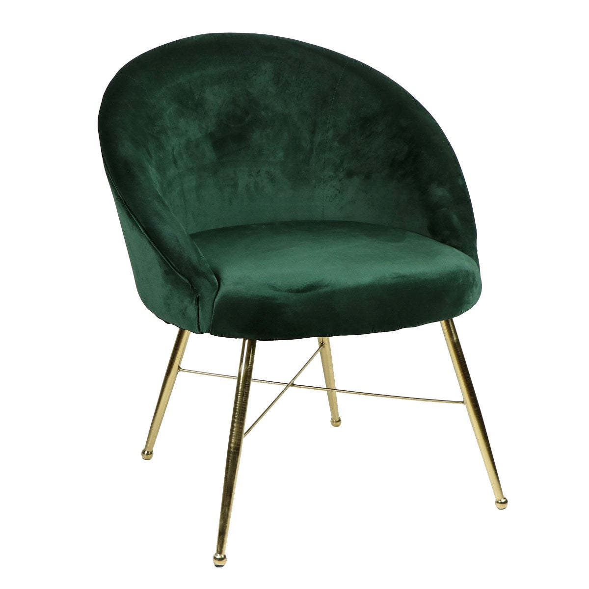 Chantilly side chair with green emerald soft seat cushion