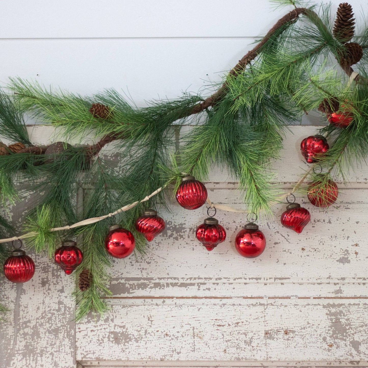 Garland - Red Mercury Glass Ornament