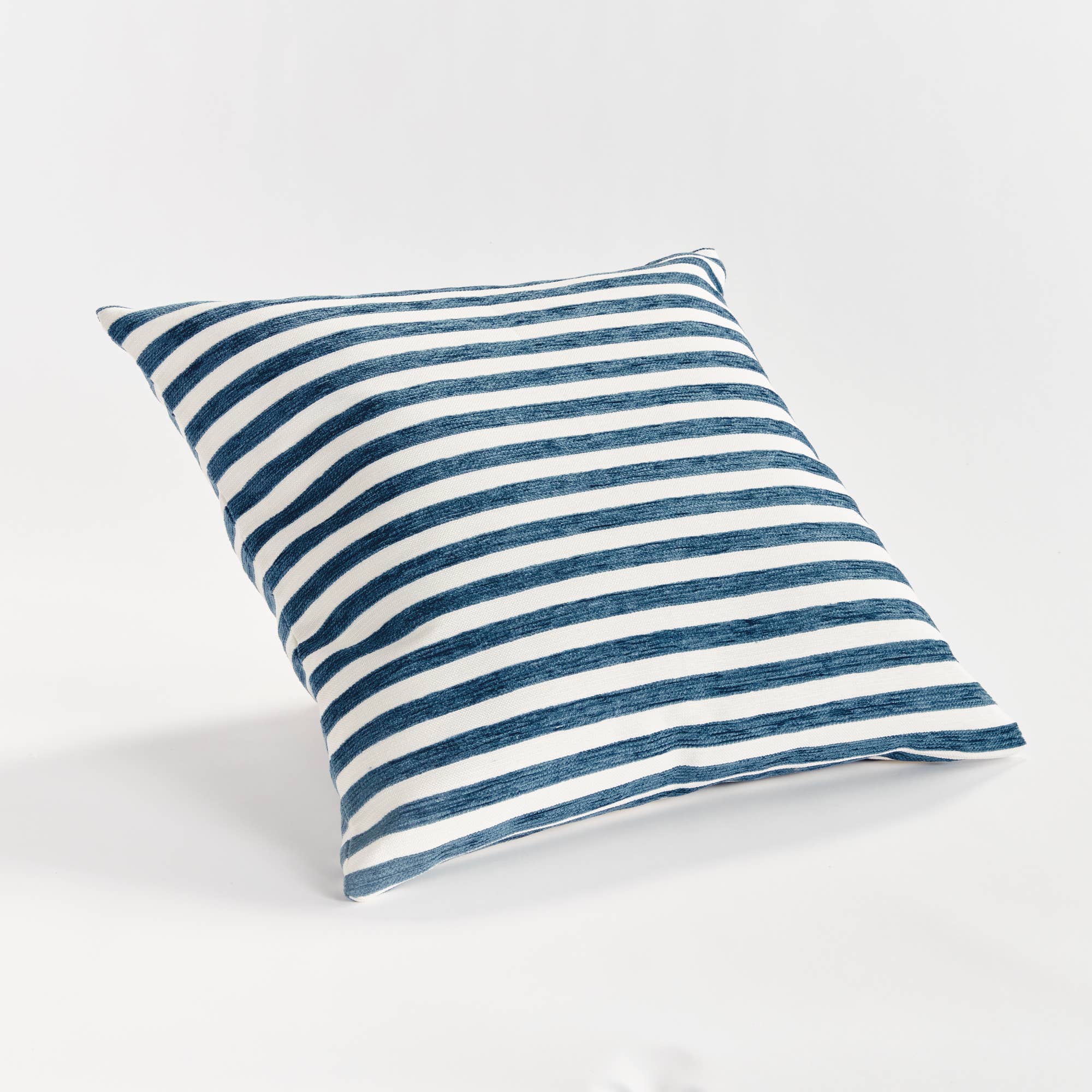 Gideon Square Indoor-Outdoor Pillow 24", Navy Blue