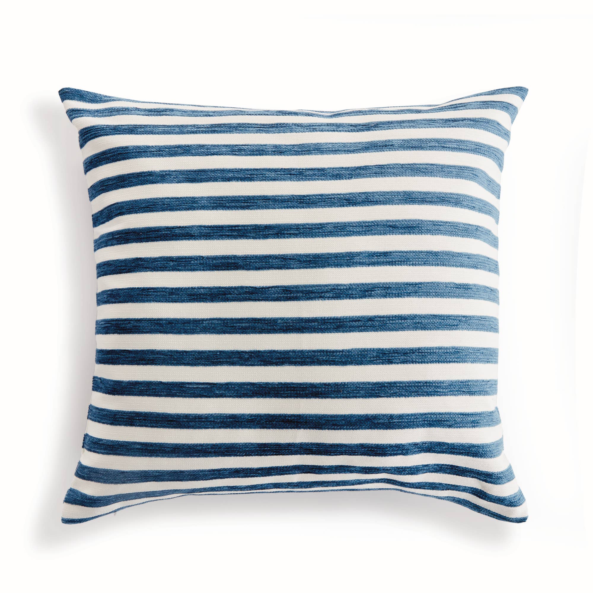 Gideon Square Indoor-Outdoor Pillow 24", Navy Blue