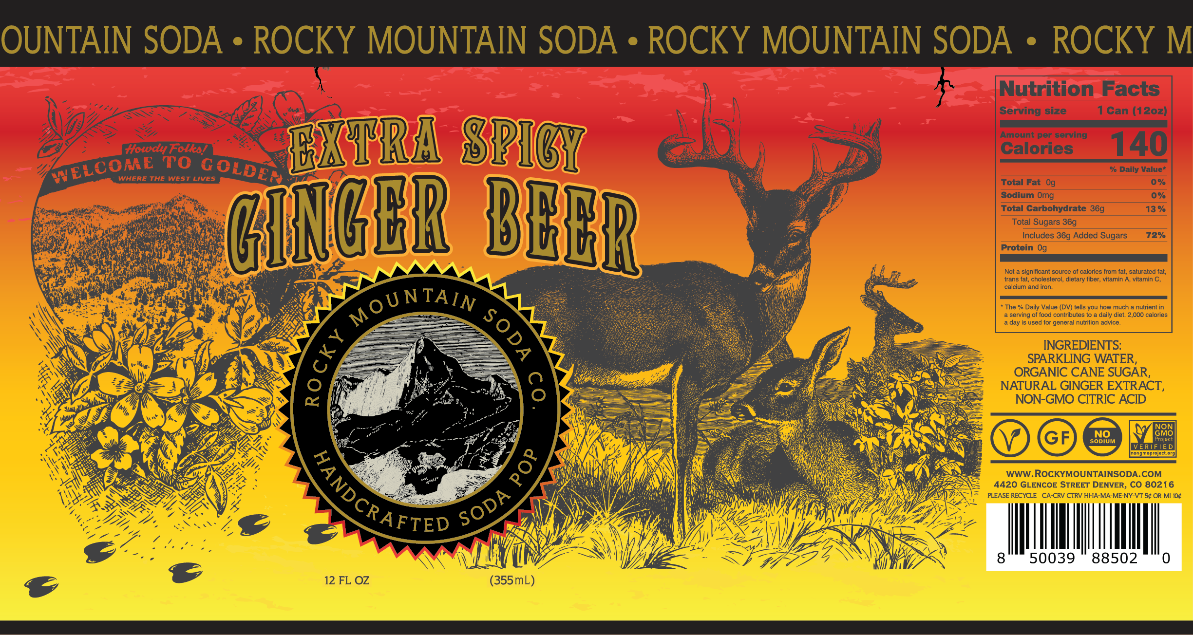 Extra Spicy Ginger Beer Soda Pop Cans